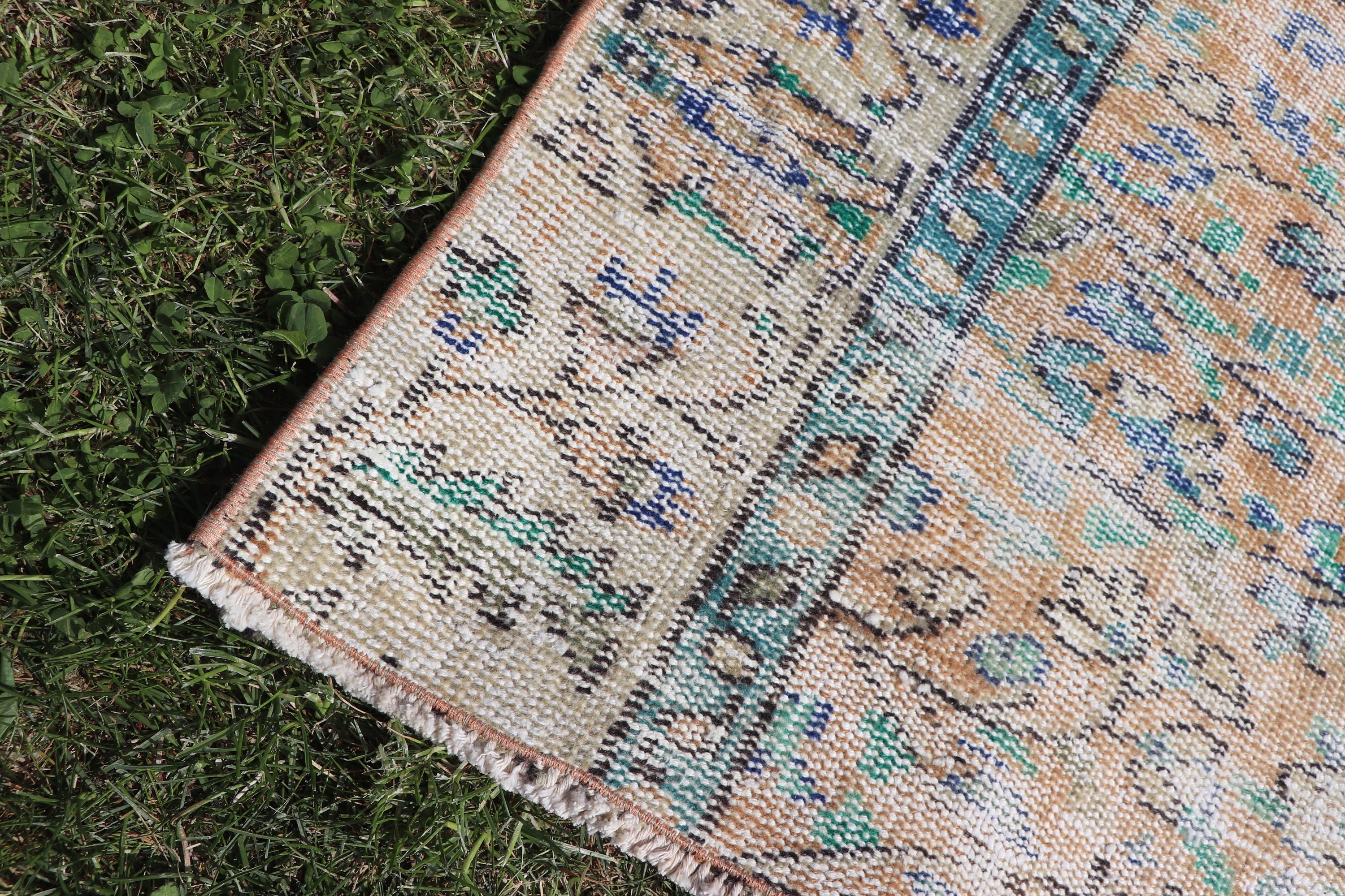 Vintage Runner Rugs, Kitchen Rugs, Vintage Rugs, Turkish Rugs, Flatweave Rug, 1.8x5.4 ft Runner Rug, Geometric Rugs, Brown Wool Rugs