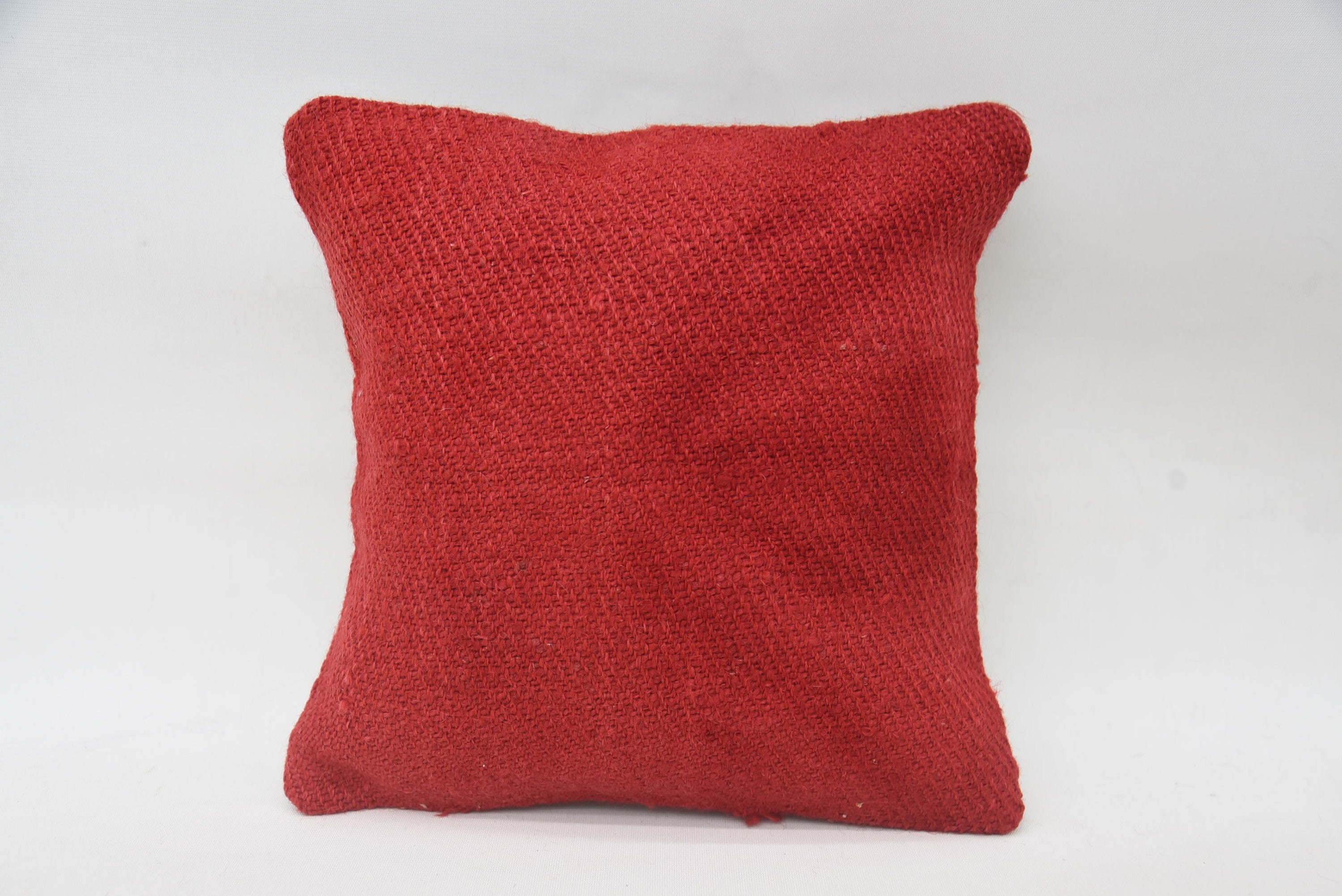 Interior Designer Pillow, Pet Cushion Cover, 12"x12" Red Pillow Cover, Gift Pillow, Accent Throw Cushion Case, Vintage Kilim Throw Pillow