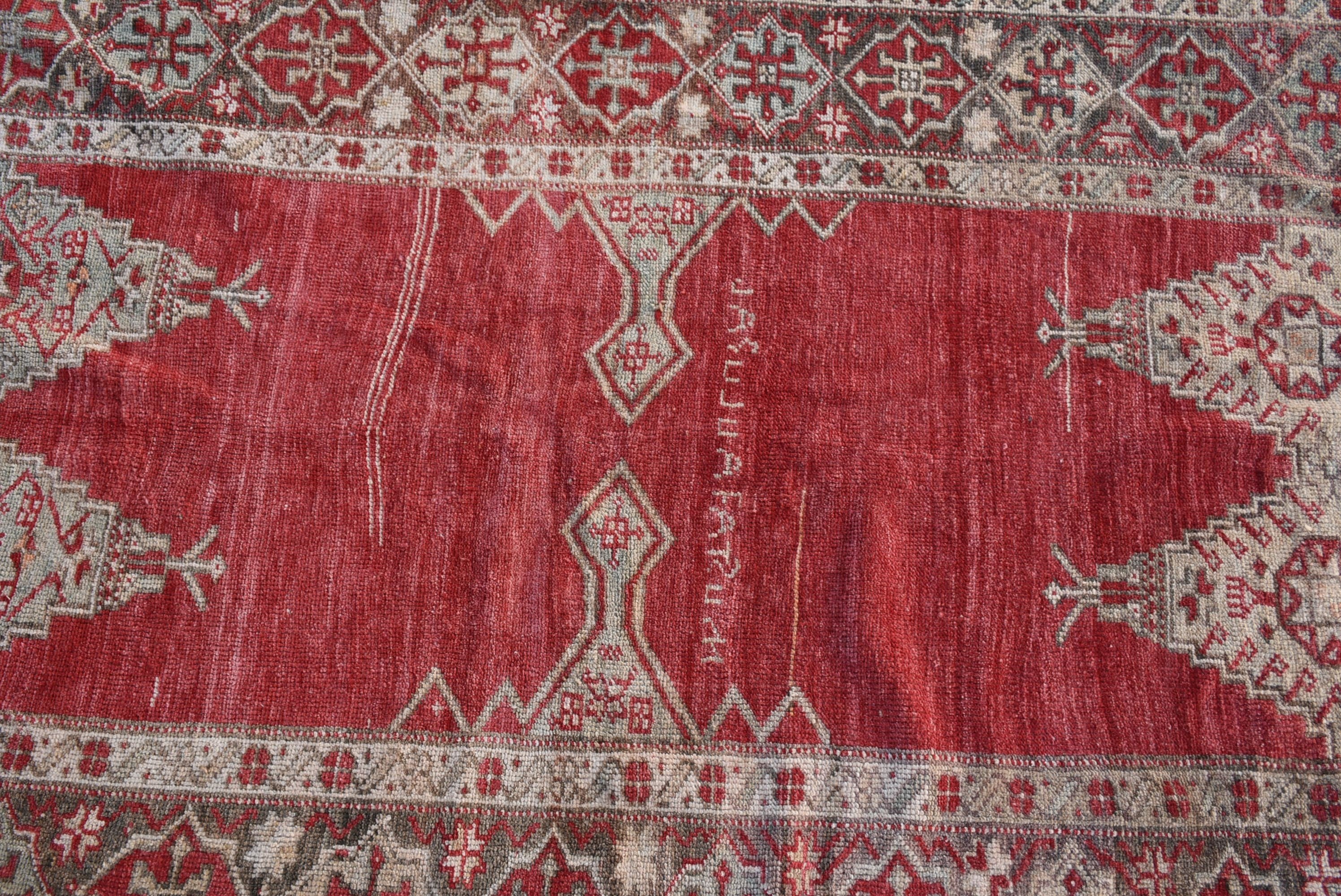 Anatolian Rug, Turkish Rugs, 4.2x6.7 ft Area Rug, Indoor Rugs, Home Decor Rug, Vintage Rug, Red Oriental Rug, Ethnic Rugs, Rugs for Kitchen