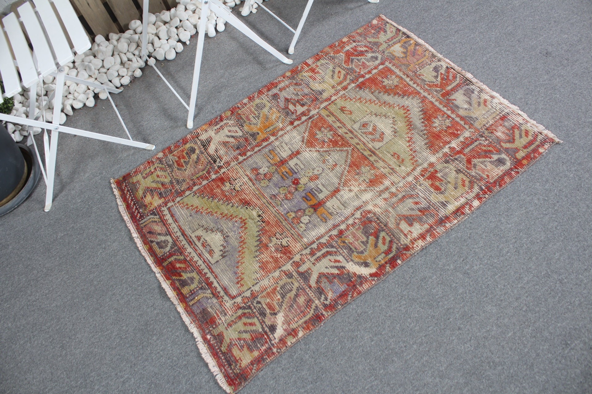 Rugs for Car Mat, Kitchen Rug, Antique Rug, Nursery Rugs, Vintage Rug, Red Moroccan Rug, Turkish Rug, 2.7x3.9 ft Small Rugs