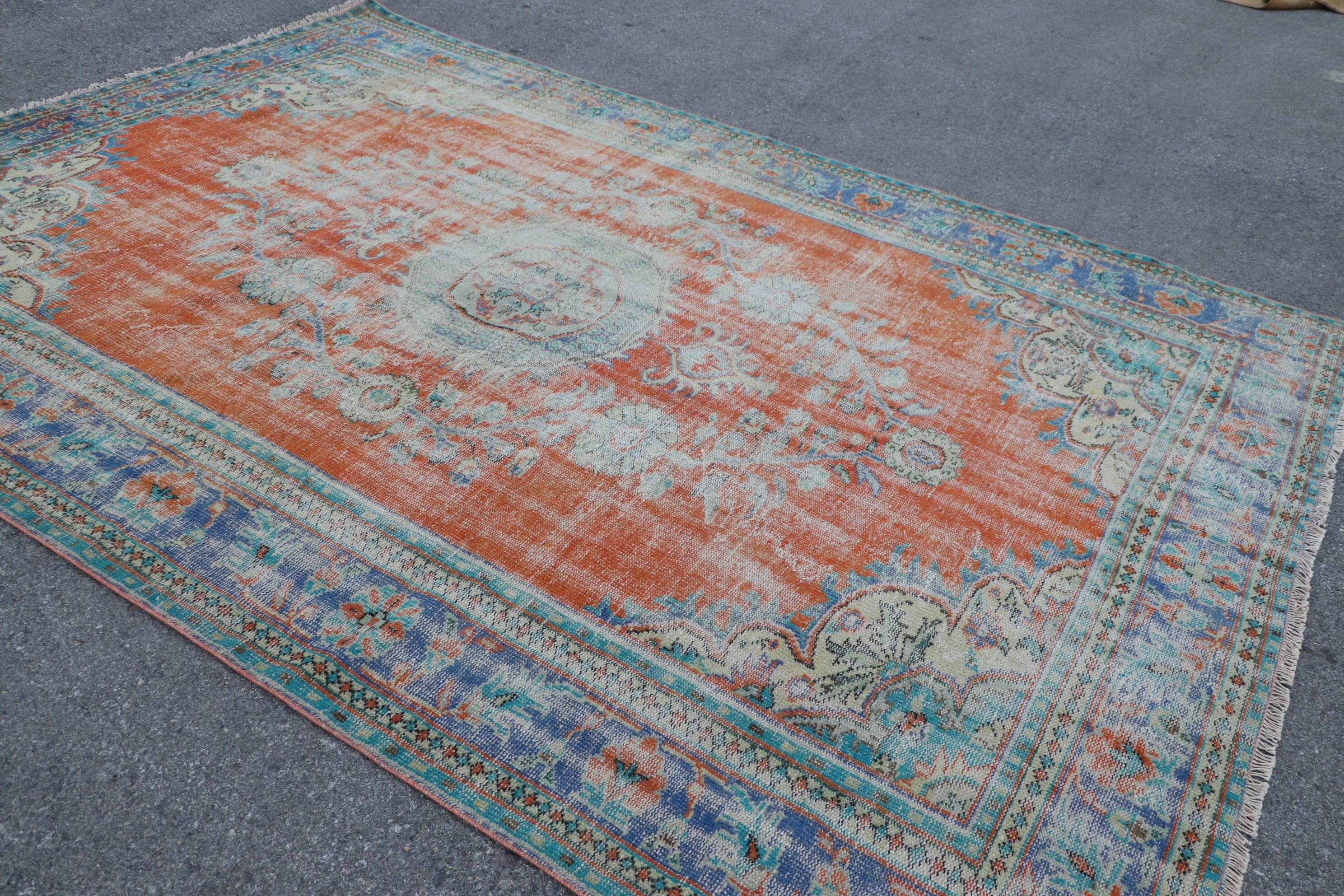 Vintage Rug, Rugs for Salon, Oriental Rug, 7.6x11.1 ft Oversize Rug, Salon Rug, Living Room Rug, Turkish Rugs, Wool Rug, Red Floor Rug