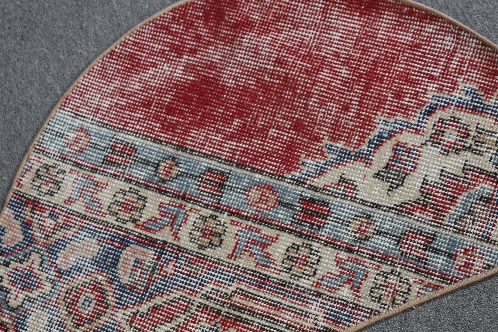 Wall Hanging Rugs, Turkish Rugs, Vintage Rugs, 2.5x1.5 ft Small Rug, Oriental Rug, Door Mat Rugs, Red Floor Rugs, Eclectic Rug, Oushak Rugs