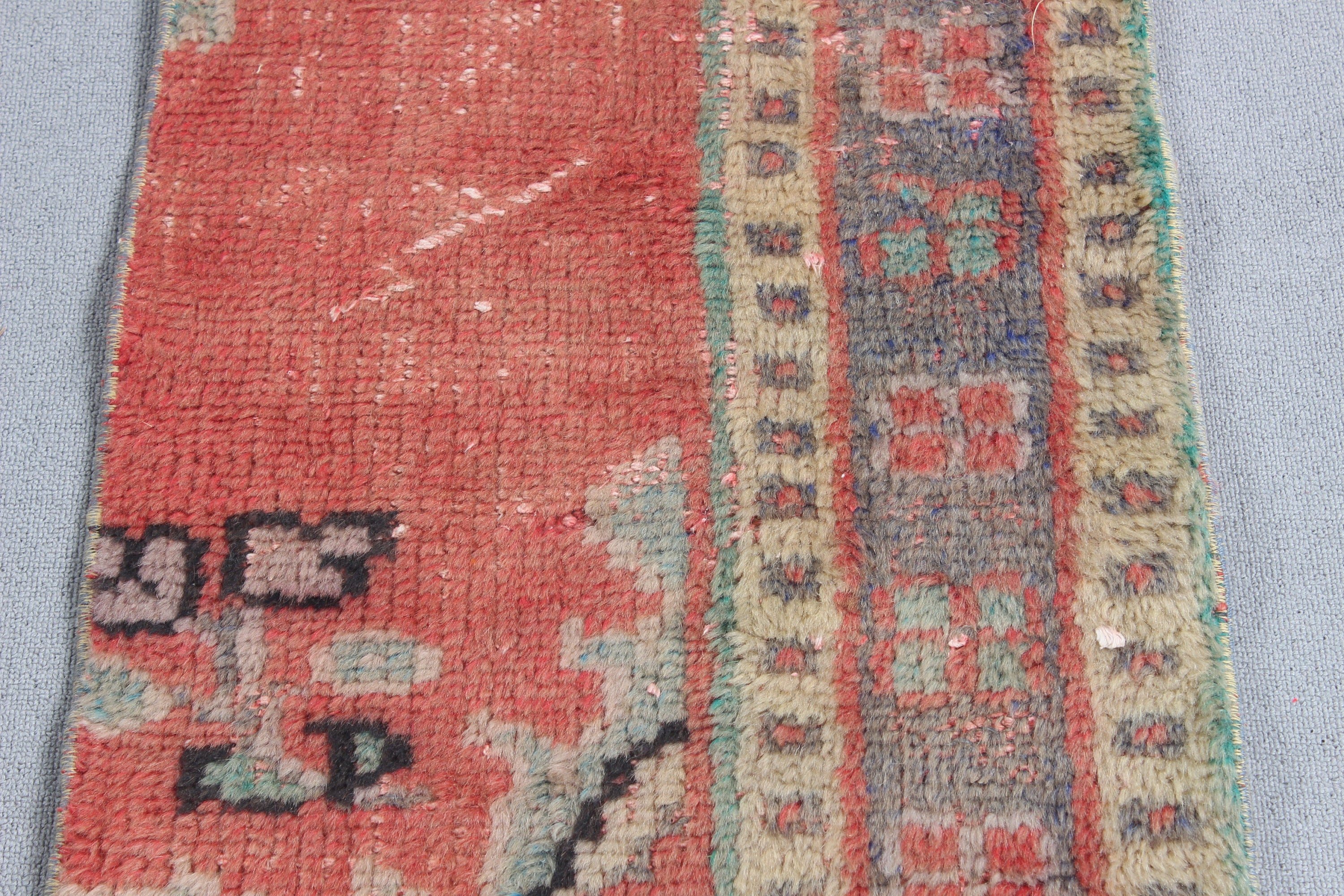 1.6x3.1 ft Small Rugs, Artistic Rug, Small Area Rugs, Entry Rug, Neutral Rug, Turkish Rug, Vintage Rugs, Pink Kitchen Rug, Home Decor Rugs