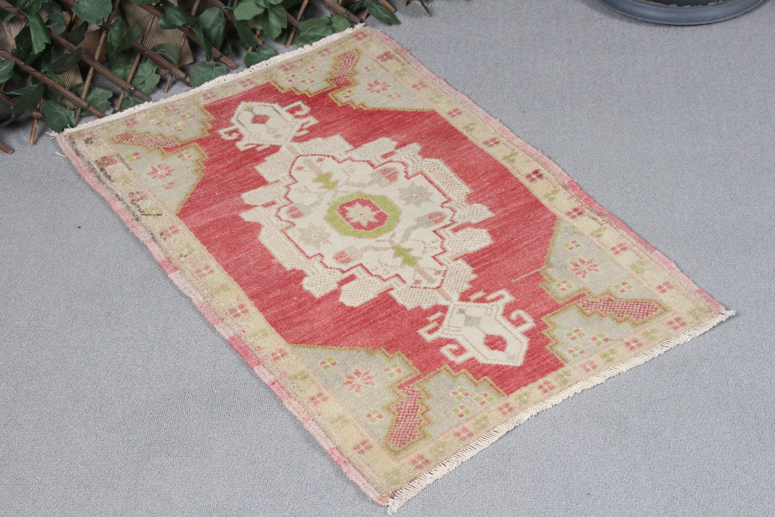 Bedroom Rugs, Red Antique Rugs, Rugs for Bedroom, Kitchen Rugs, 1.9x2.7 ft Small Rug, Cute Rugs, Vintage Rugs, Turkish Rugs