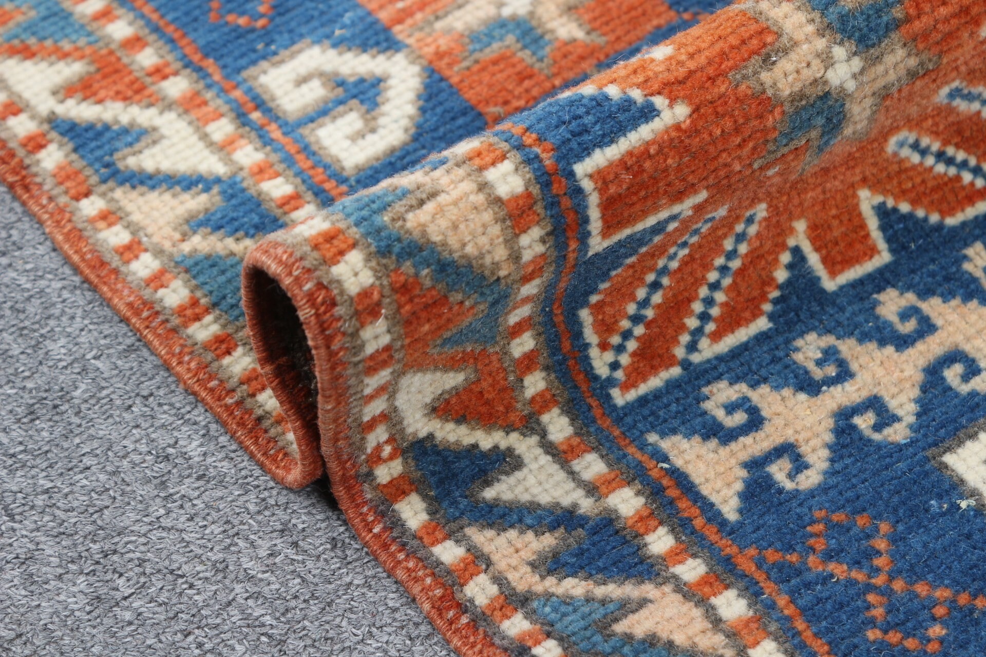 5.8x8.4 ft Large Rugs, Aztec Rug, Turkish Rug, Orange Home Decor Rug, Vintage Rugs, Salon Rug, Oushak Rug, Living Room Rugs