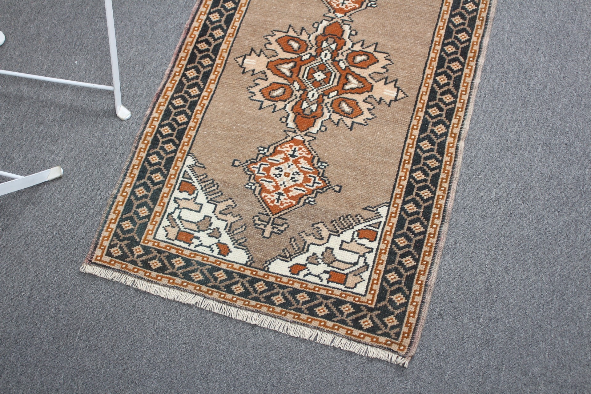 Ev Dekor Halısı, 1.9x3.2 ft Küçük Halılar, Vintage Halılar, Kahverengi Yatak Odası Halısı, Sevimli Halılar, Kapı Paspası Halısı, Havalı Halı, Duvara Asılı Halı, Türk Halısı