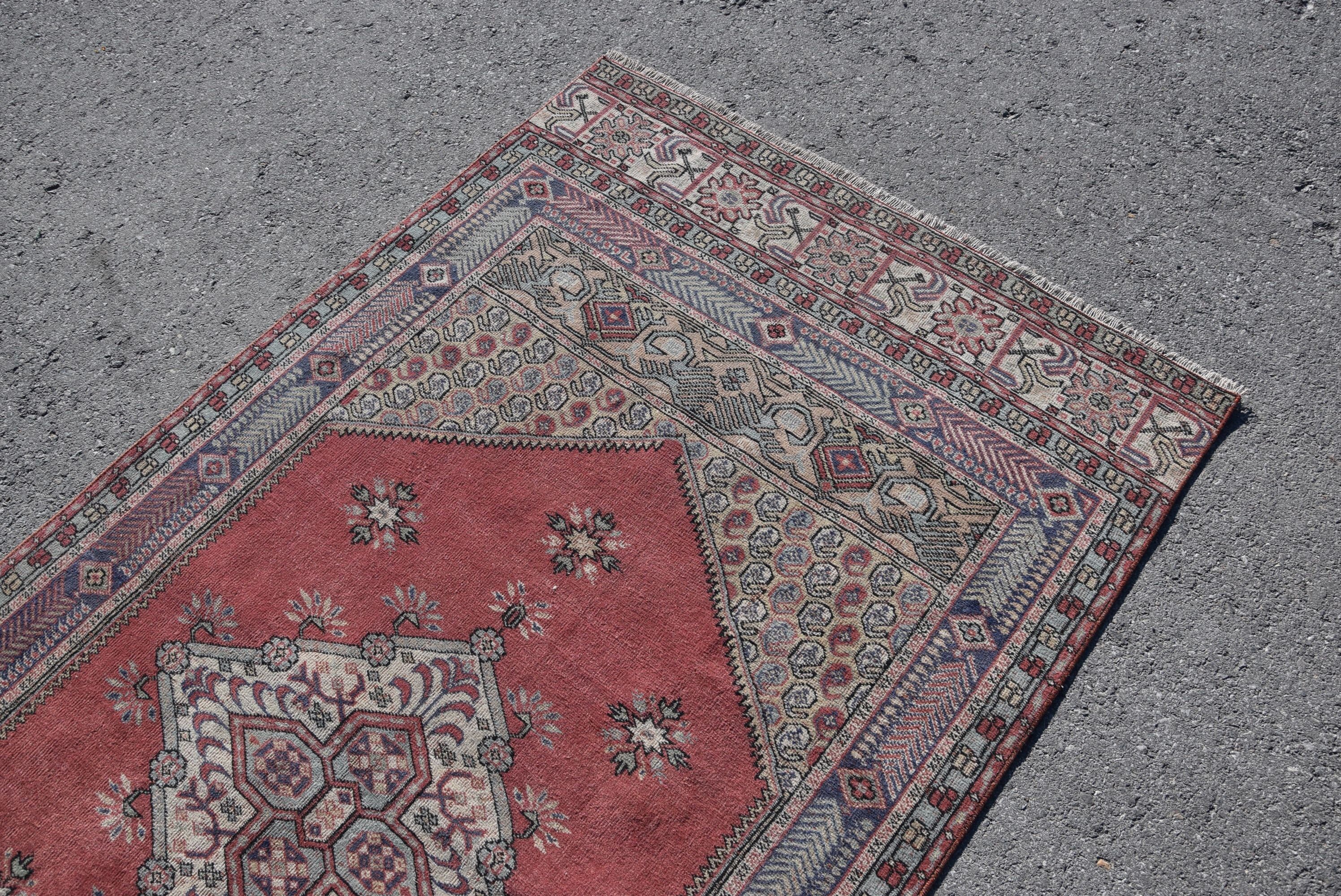 Living Room Rugs, Red Home Decor Rugs, Rugs for Floor, 3.9x7.5 ft Area Rug, Turkish Rug, Vintage Rugs, Bedroom Rugs, Cute Rug, Oriental Rug