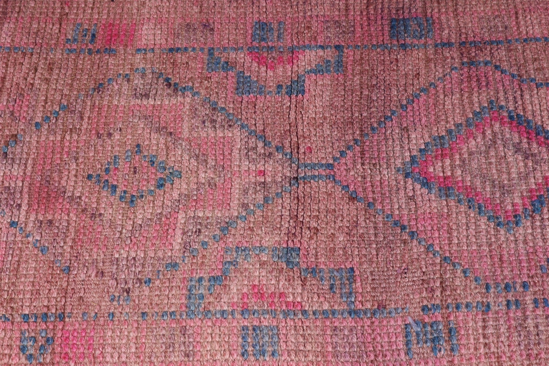 2.5x11.1 ft Runner Rugs, Vintage Rugs, Floor Rug, Rugs for Hallway, Pink Bedroom Rug, Turkish Rug, Hallway Rug, Anatolian Rugs, Stair Rug