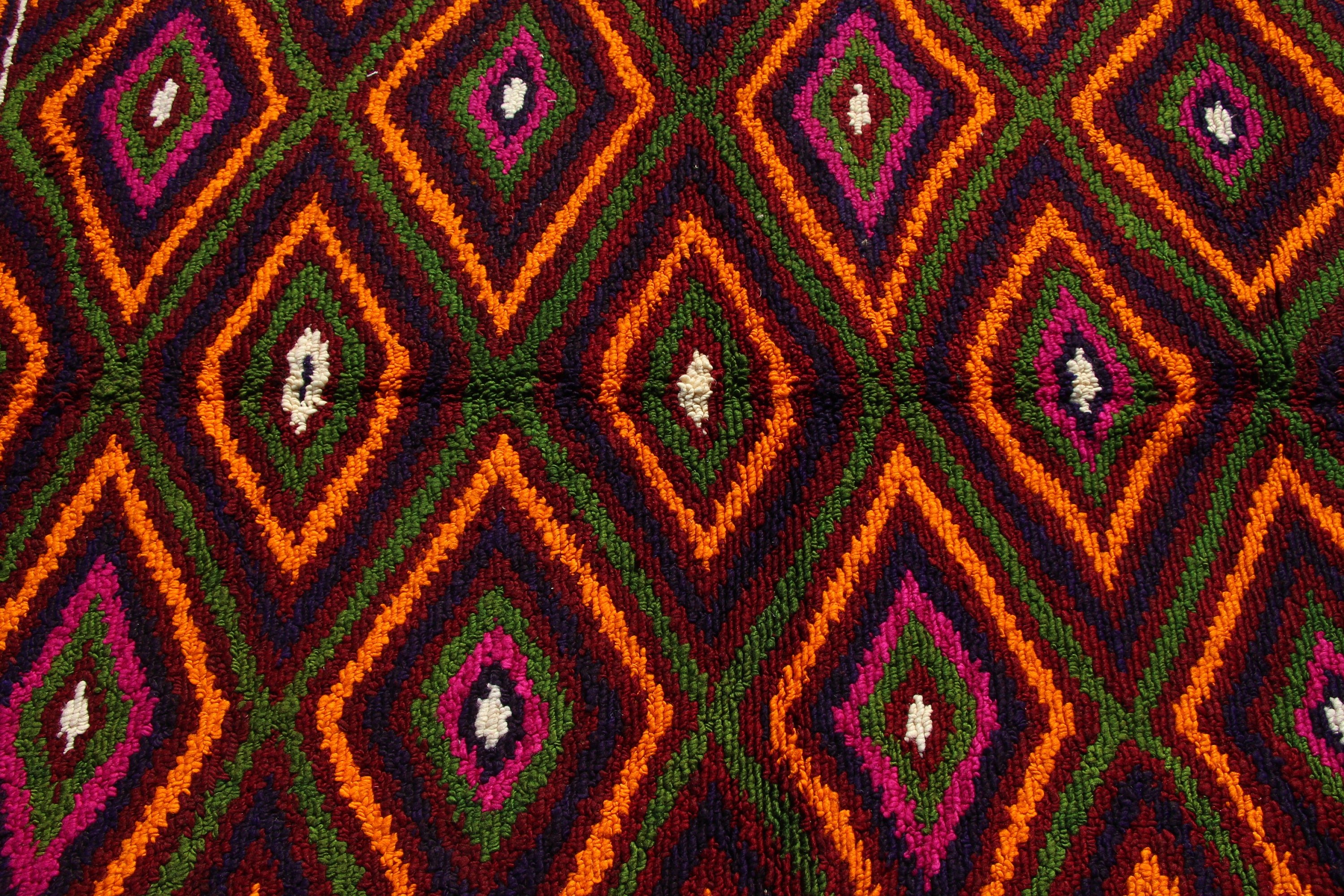 Vintage Rugs, Rugs for Floor, Living Room Rug, Turkish Rug, Oushak Rug, Nursery Rug, 4.7x5.6 ft Area Rug, Cool Rug, Purple Oriental Rugs
