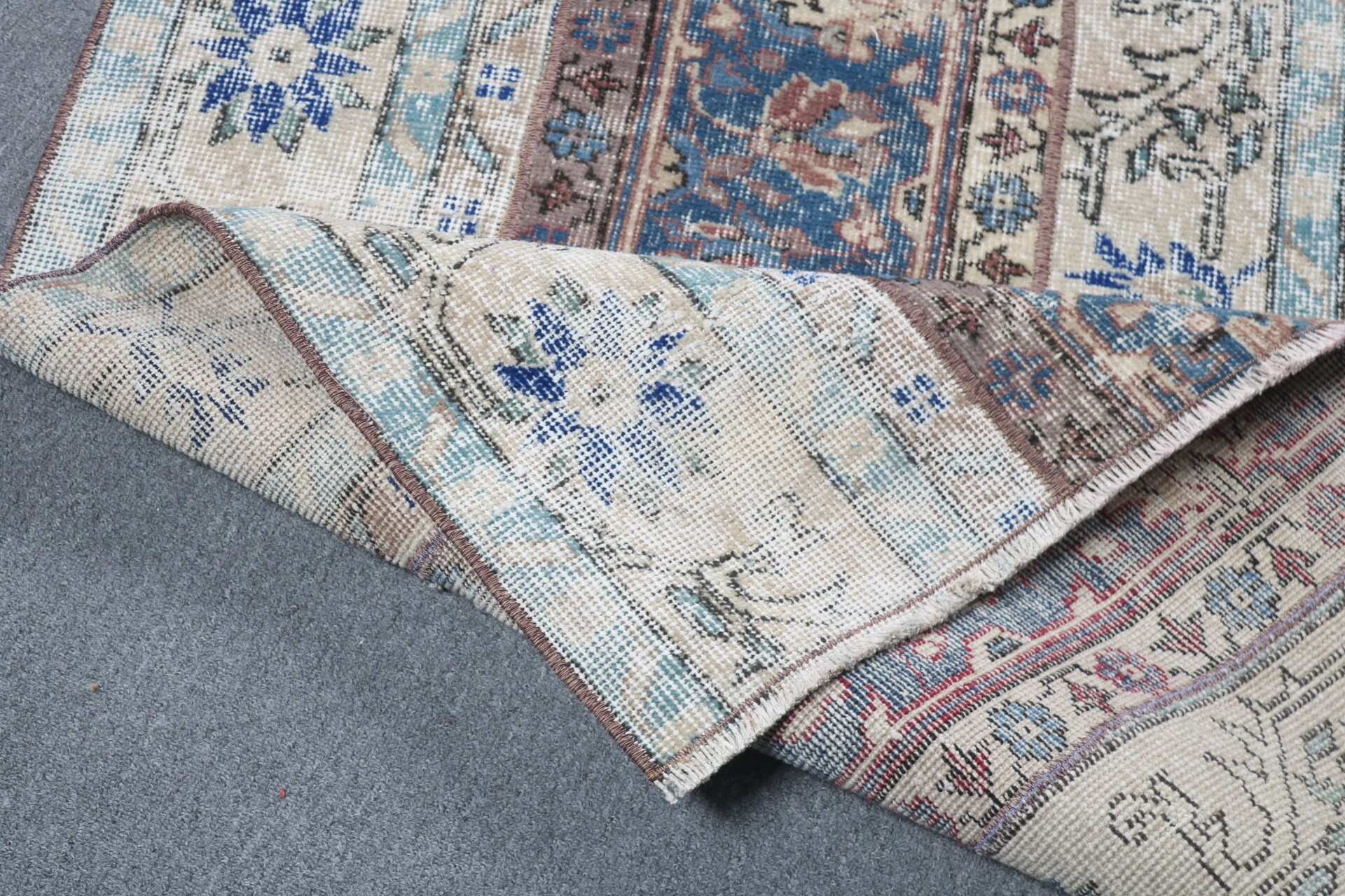 Cool Halı, 2.8x8.1 ft Runner Halı, Türk Halısı, Uzun Yolluk Halıları, Boho Halıları, Vintage Halılar, Merdiven Halıları, Oryantal Halılar, Bej Geometrik Halı