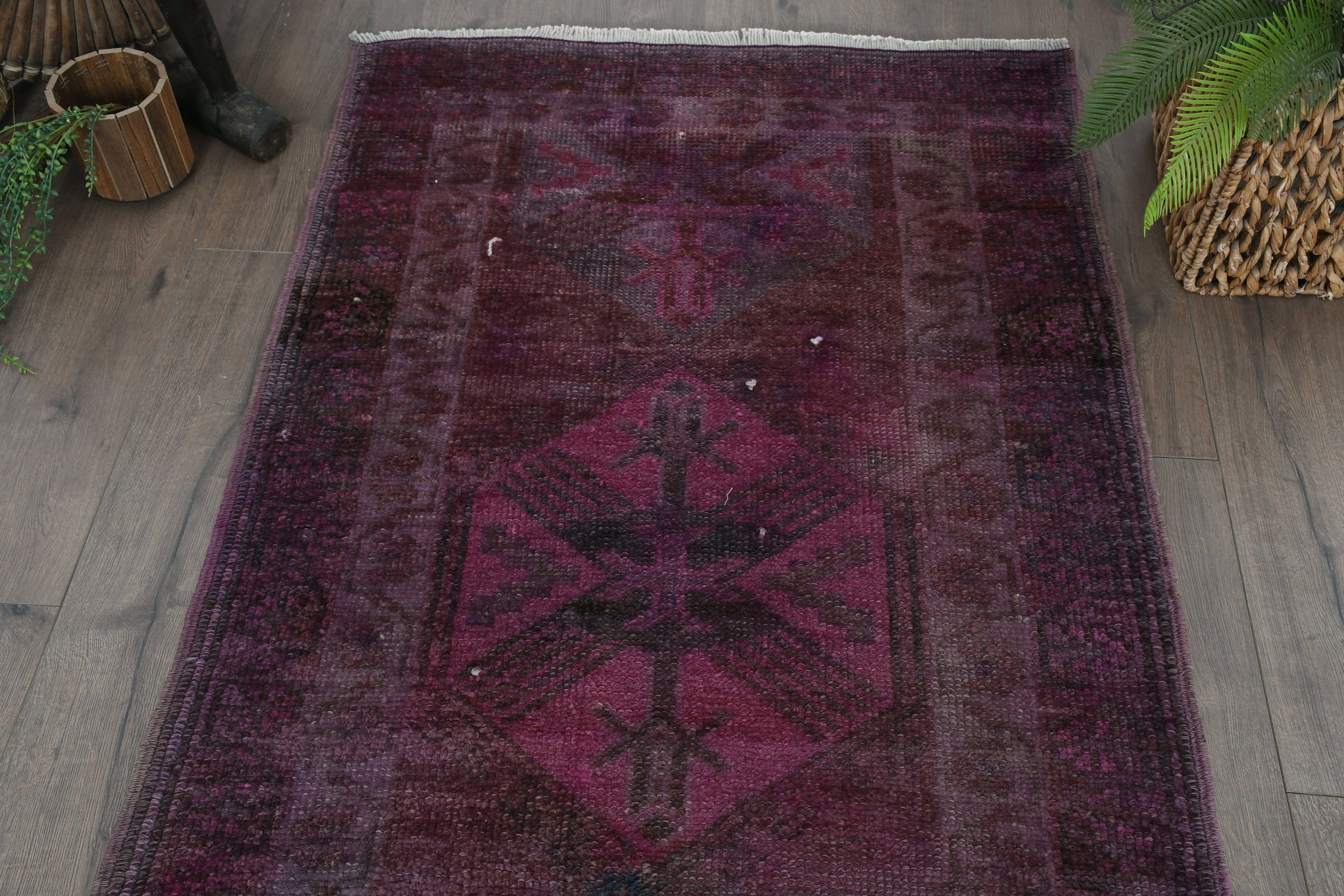 Anatolian Rug, Corridor Rug, Turkish Rug, 3.1x11.1 ft Runner Rug, Rugs for Runner, Wool Rug, Pink Oushak Rug, Hand Knotted Rug, Vintage Rug