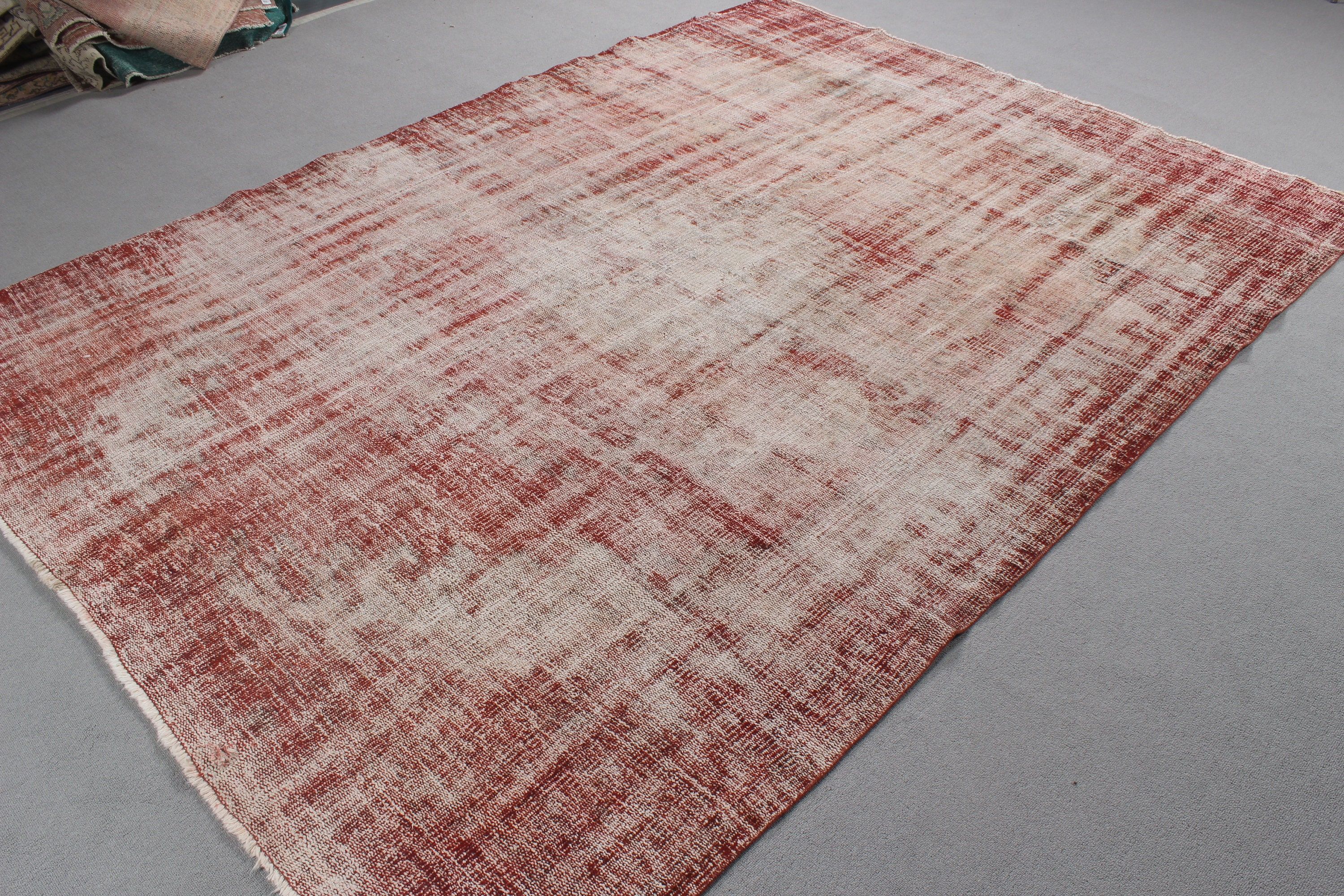 6.5x8.9 ft Large Rug, Handwoven Rugs, Salon Rugs, Turkish Rugs, Vintage Rug, Anatolian Rugs, Beige Flatweave Rug, Large Vintage Rugs