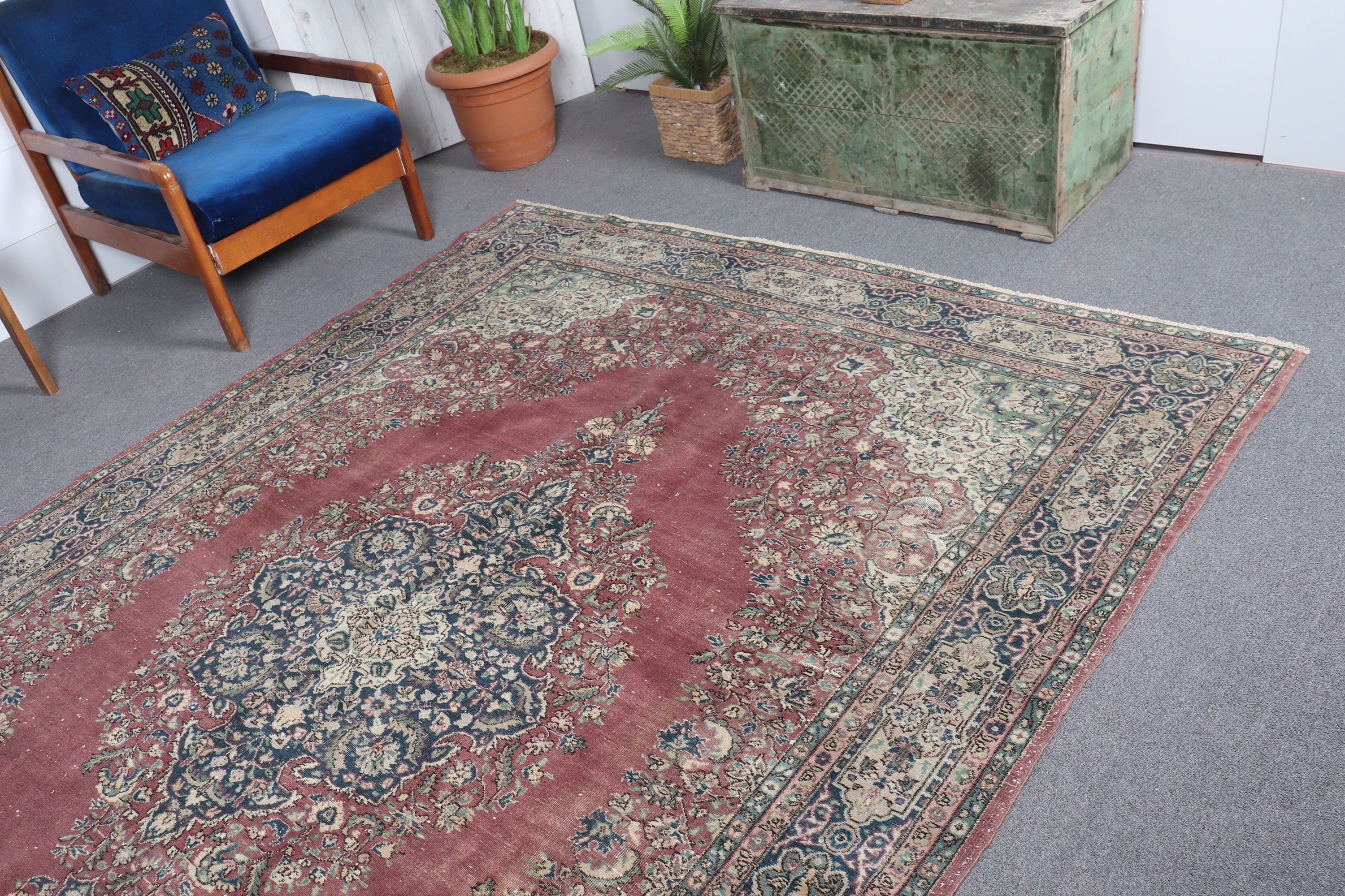 Yemek Odası Halısı, Mor Havalı Halılar, Fas Halıları, Vintage Halılar, 6,8x9,2 ft Büyük Halı, Türk Halıları, Yatak Odası Halısı, Aztek Halısı, Mutfak Halısı