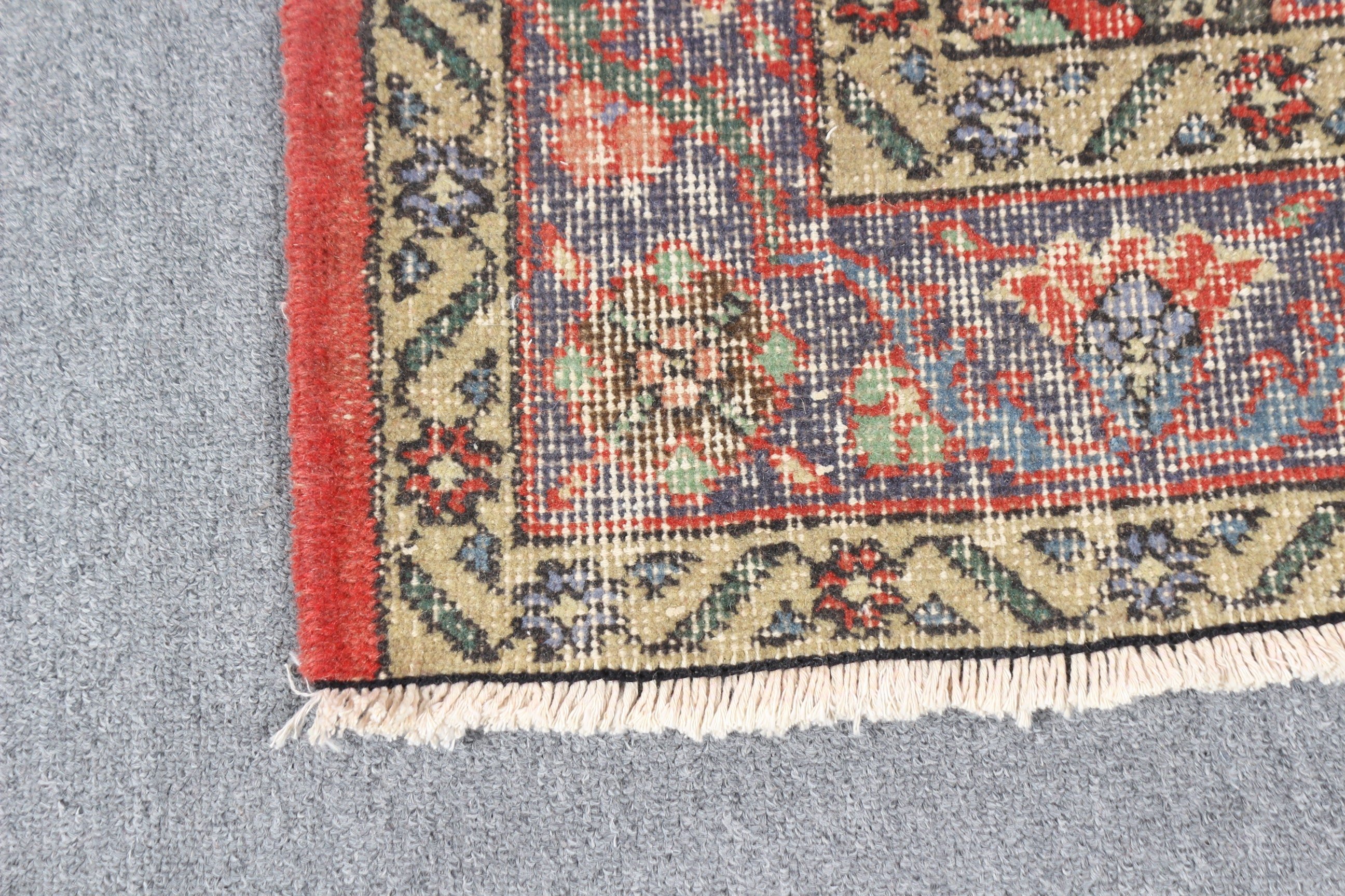 Beni Ourain Runner için Halılar, Harika Halı, 4.9x12.4 ft Runner Halısı, Türk Halısı, Düz Dokuma Halı, Vintage Halılar, Mutfak Halıları, Kırmızı Oryantal Halı