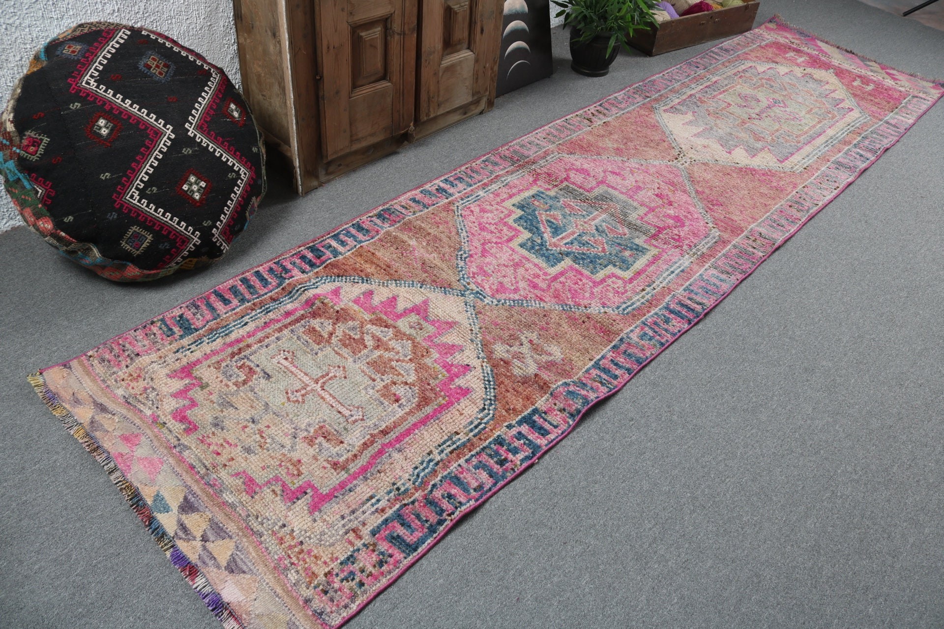 Türk Halısı, Vintage Halılar, Bej Boho Halısı, Aztek Halısı, Koridor Halısı, 2.9x11.6 ft Runner Halısı, Düz Dokuma Halısı, Cool Halısı, Beni Ourain Runner Halıları