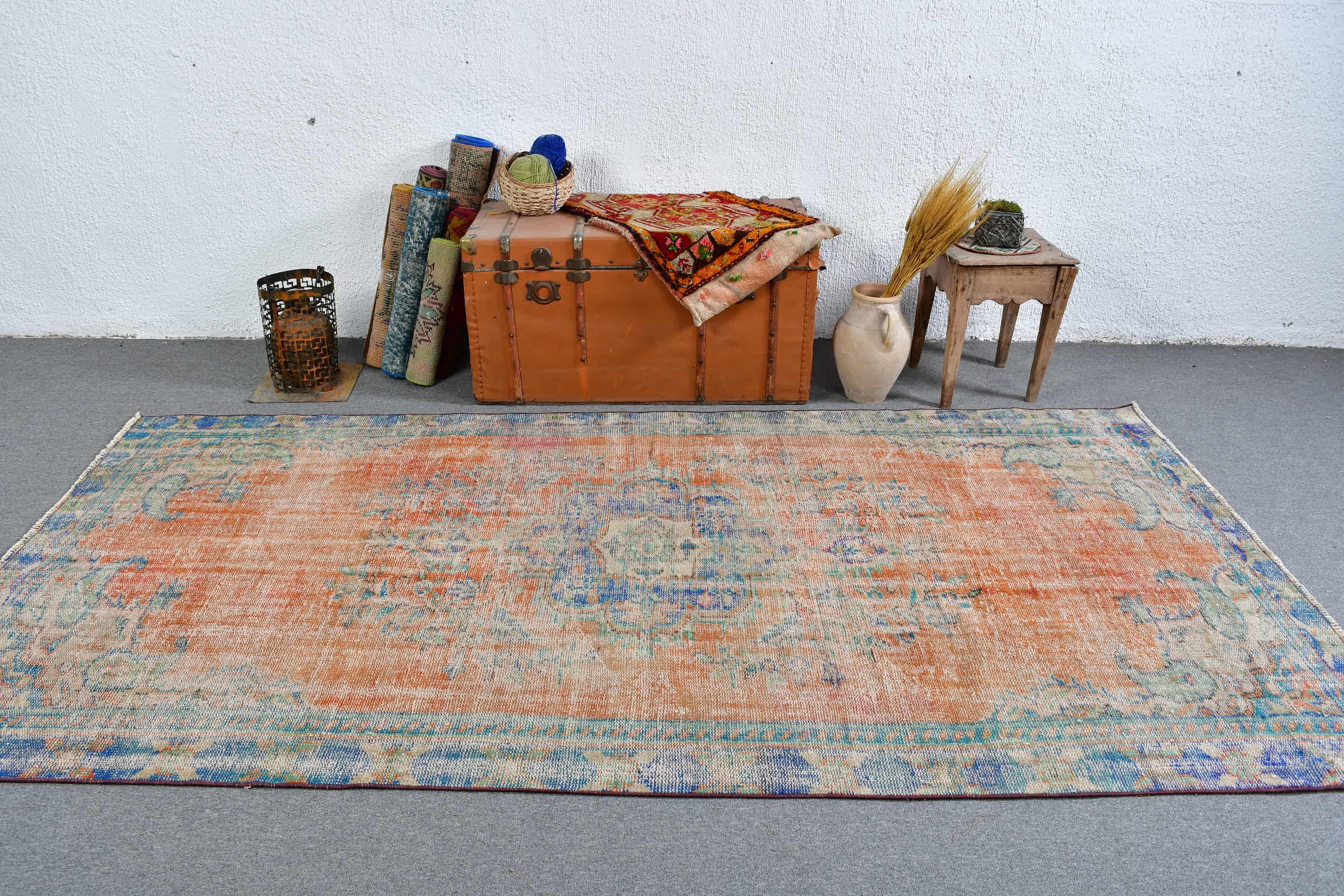 Wool Rug, Vintage Rug, Bedroom Rugs, 4.8x9.4 ft Large Rug, Living Room Rug, Turkish Rug, Rugs for Dining Room, Vintage Decor Rug, Floor Rug