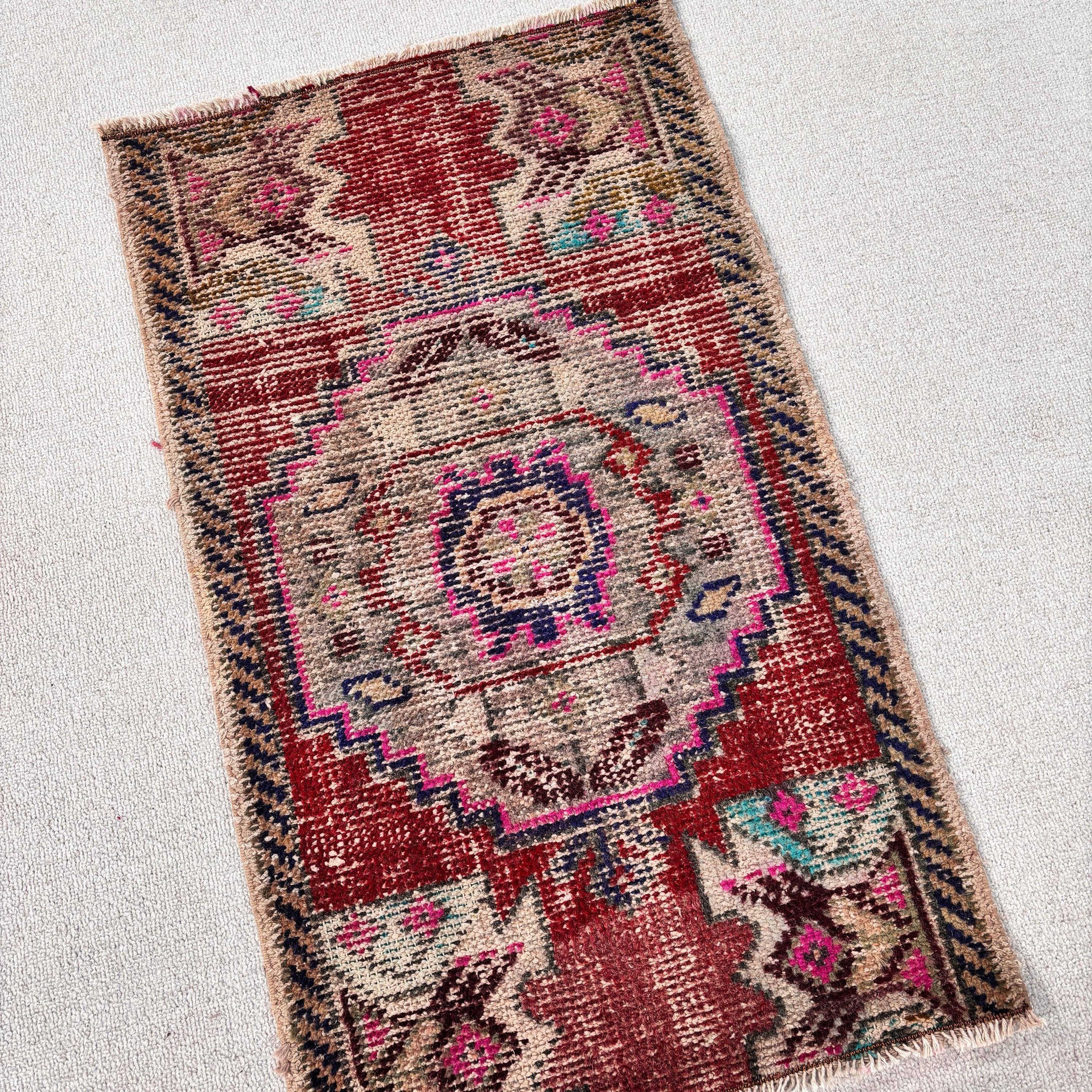 Red Neutral Rugs, Wool Rugs, Turkish Rugs, Nursery Rug, Moroccan Rug, Handmade Rug, Wall Hanging Rug, Vintage Rugs, 1.6x2.8 ft Small Rugs