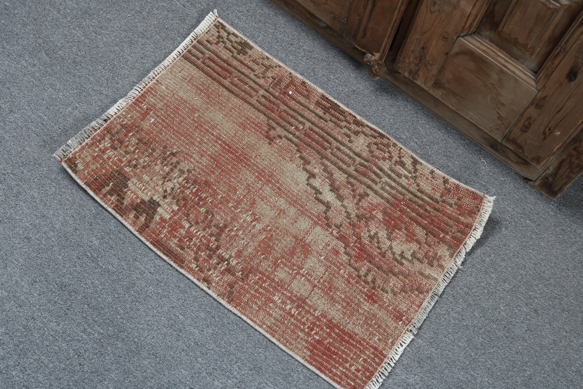 Brown Floor Rug, Kitchen Rugs, Nursery Rugs, Turkish Rugs, Vintage Rugs, Statement Rugs, Rugs for Entry, 1.5x2.2 ft Small Rugs, Boho Rugs