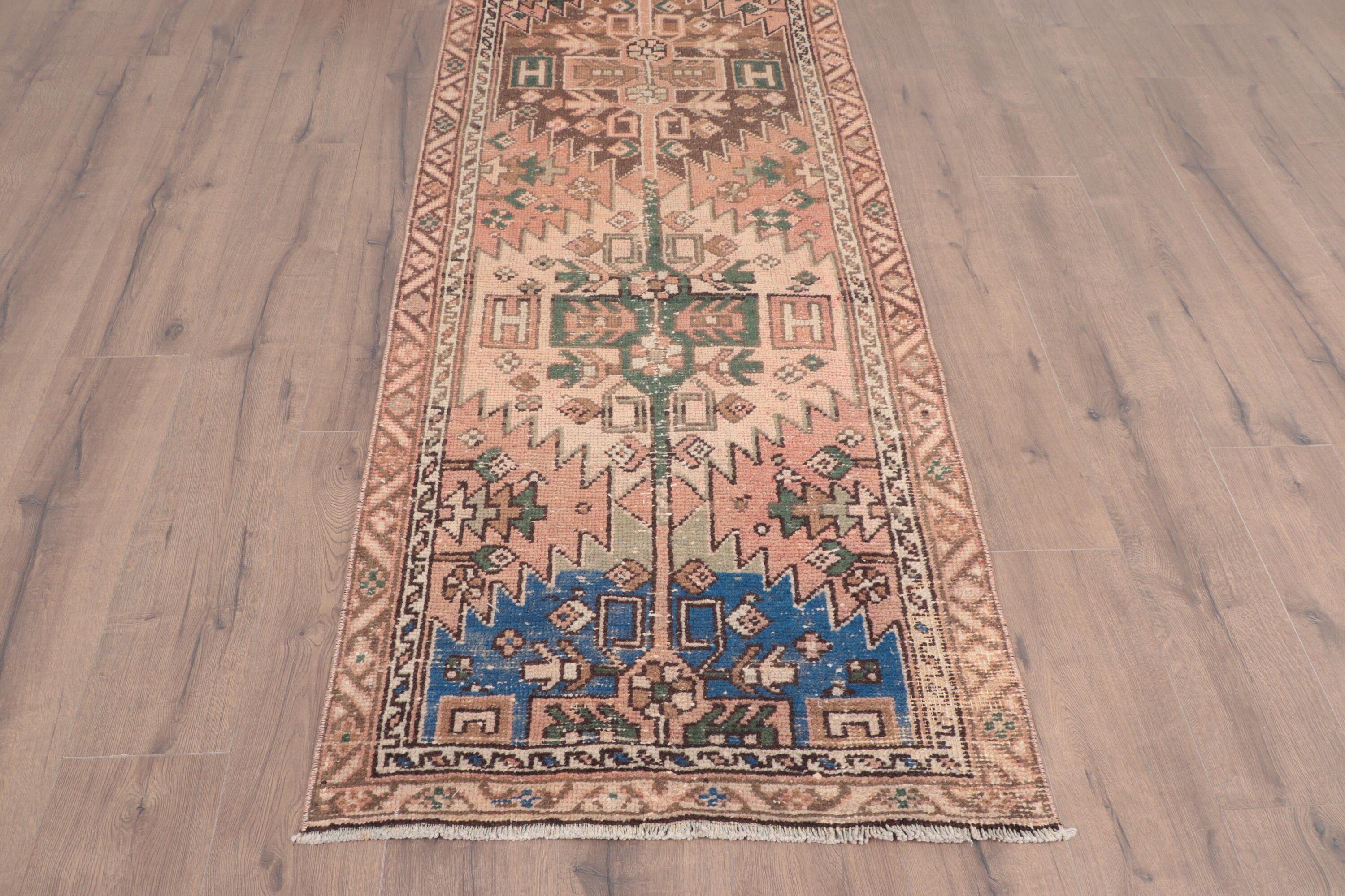 Tribal Rug, Antique Rugs, Bronze Moroccan Rugs, Kitchen Rug, Hallway Rug, Vintage Rug, Modern Rugs, Turkish Rug, 2.8x10.4 ft Runner Rugs