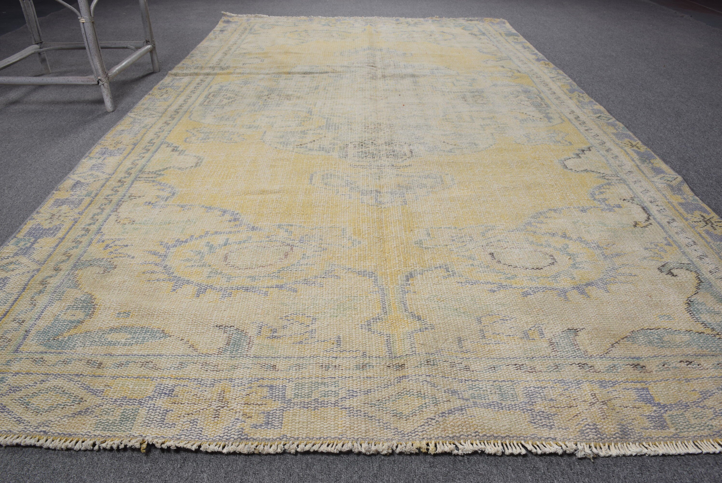 5.2x9.2 ft Large Rugs, Dining Room Rugs, Vintage Rugs, Muted Rug, Bedroom Rug, Floor Rug, Turkish Rug, Living Room Rug, Yellow Kitchen Rug