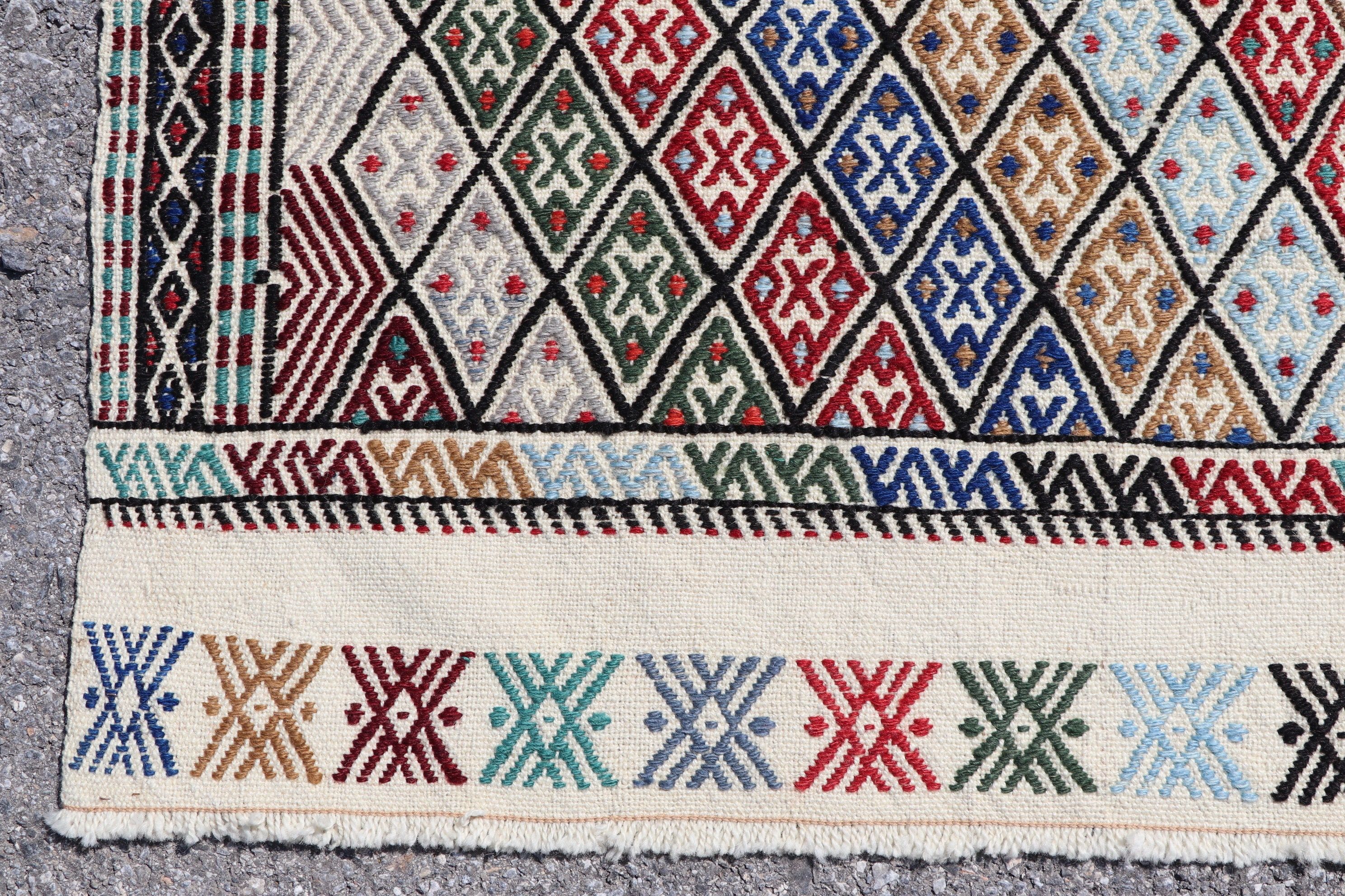 Giriş Kilim, Mutfak Kilim, Antik Kilim, 120x174 cm Antre Kilim, Giriş Kilim, Mavi Zemin Kilim, Mutfak Kilim, Nostaljik Kilim