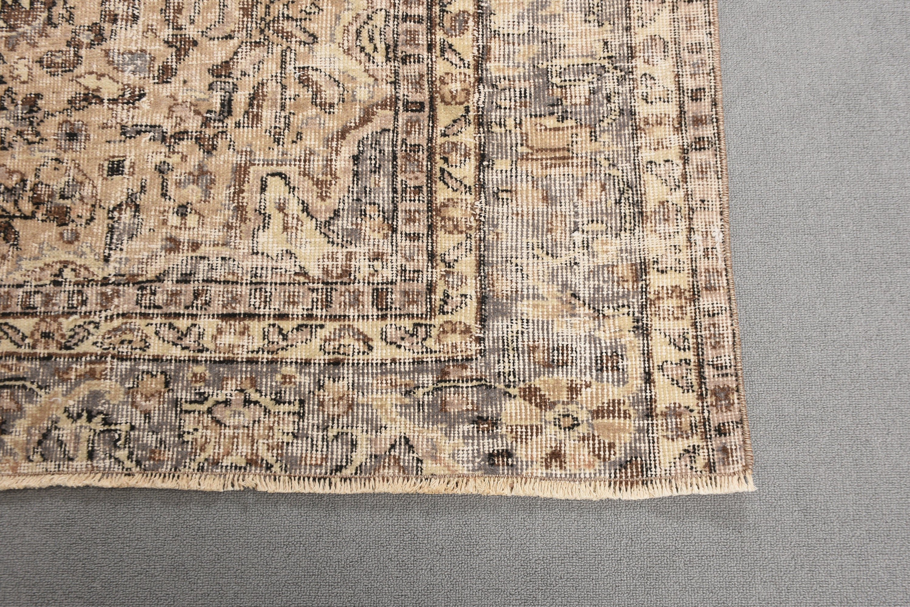 Vintage Rug, Home Decor Rugs, Turkish Rug, Office Rug, Living Room Rugs, Dining Room Rugs, Floor Rug, Beige Cool Rug, 6.8x9.1 ft Large Rugs