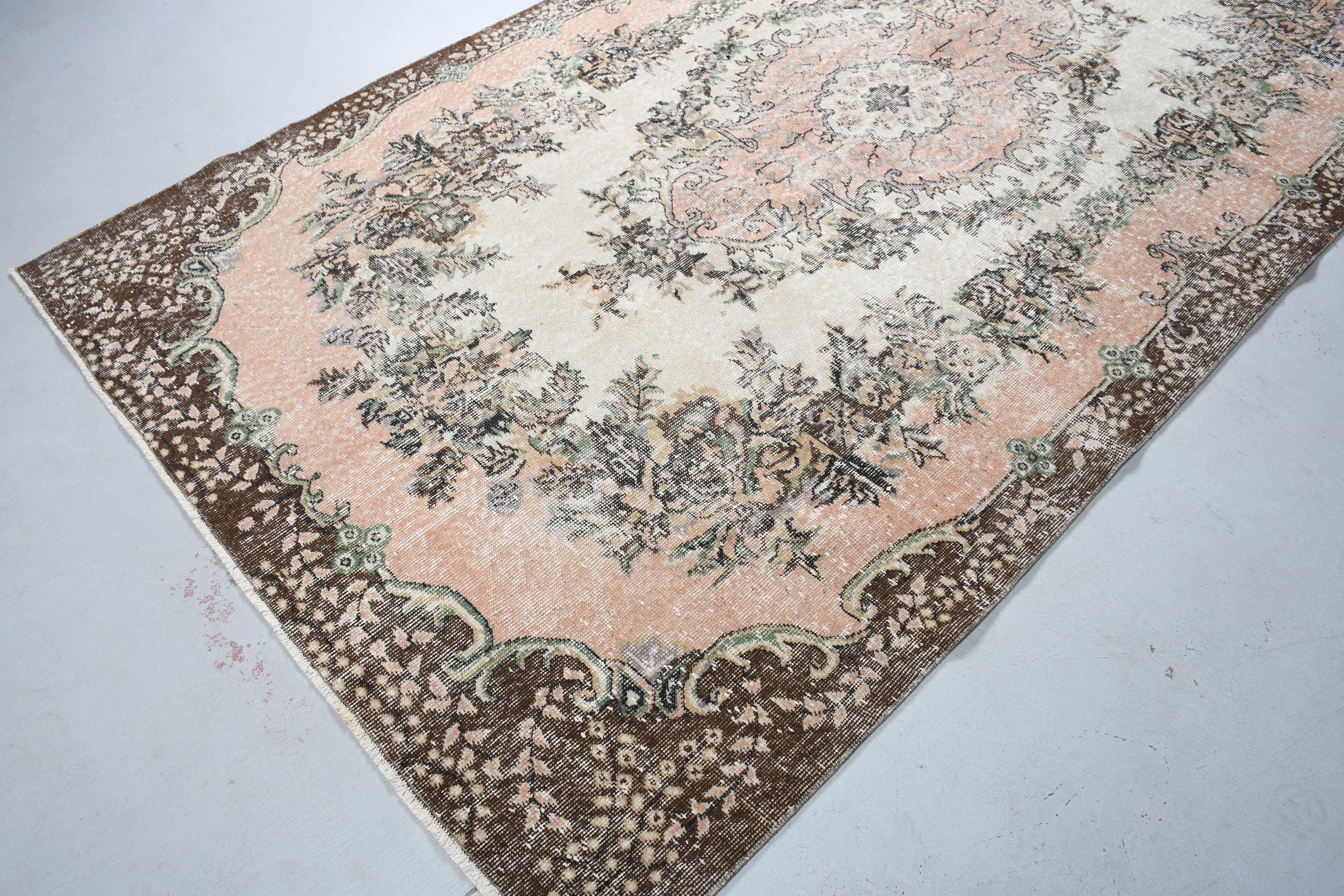 Oturma Odası Halıları, Bej Anadolu Halıları, Türk Halısı, Yer Halısı, Vintage Halı, 5.6x10.2 ft Büyük Halı, Fas Halıları, Salon Halıları, Mutfak Halıları