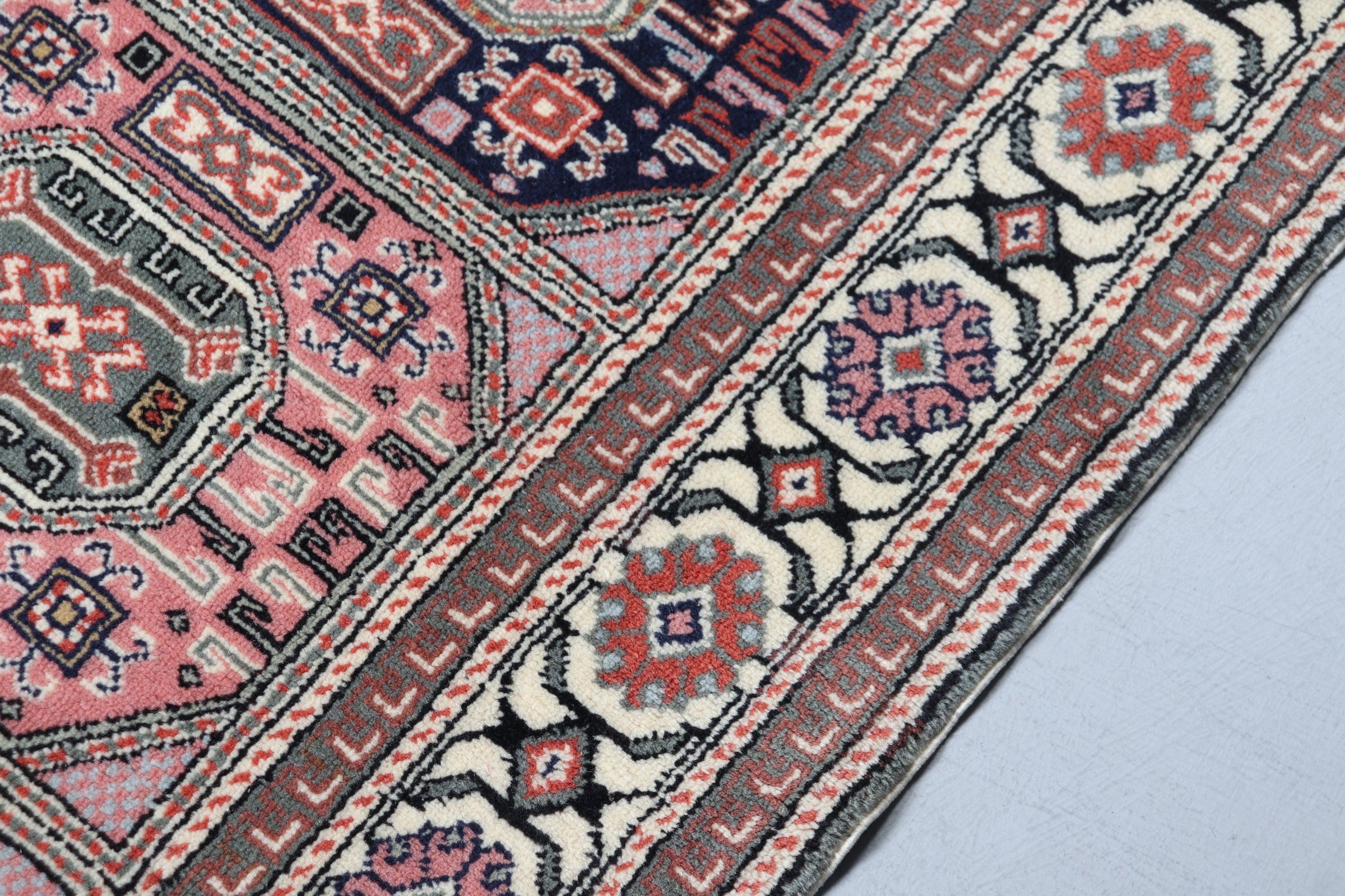 Living Room Rug, Green Wool Rug, Bohemian Rug, Vintage Rug, 6.6x9.2 ft Large Rugs, Turkish Rugs, Kitchen Rugs, Oriental Rug, Bedroom Rug