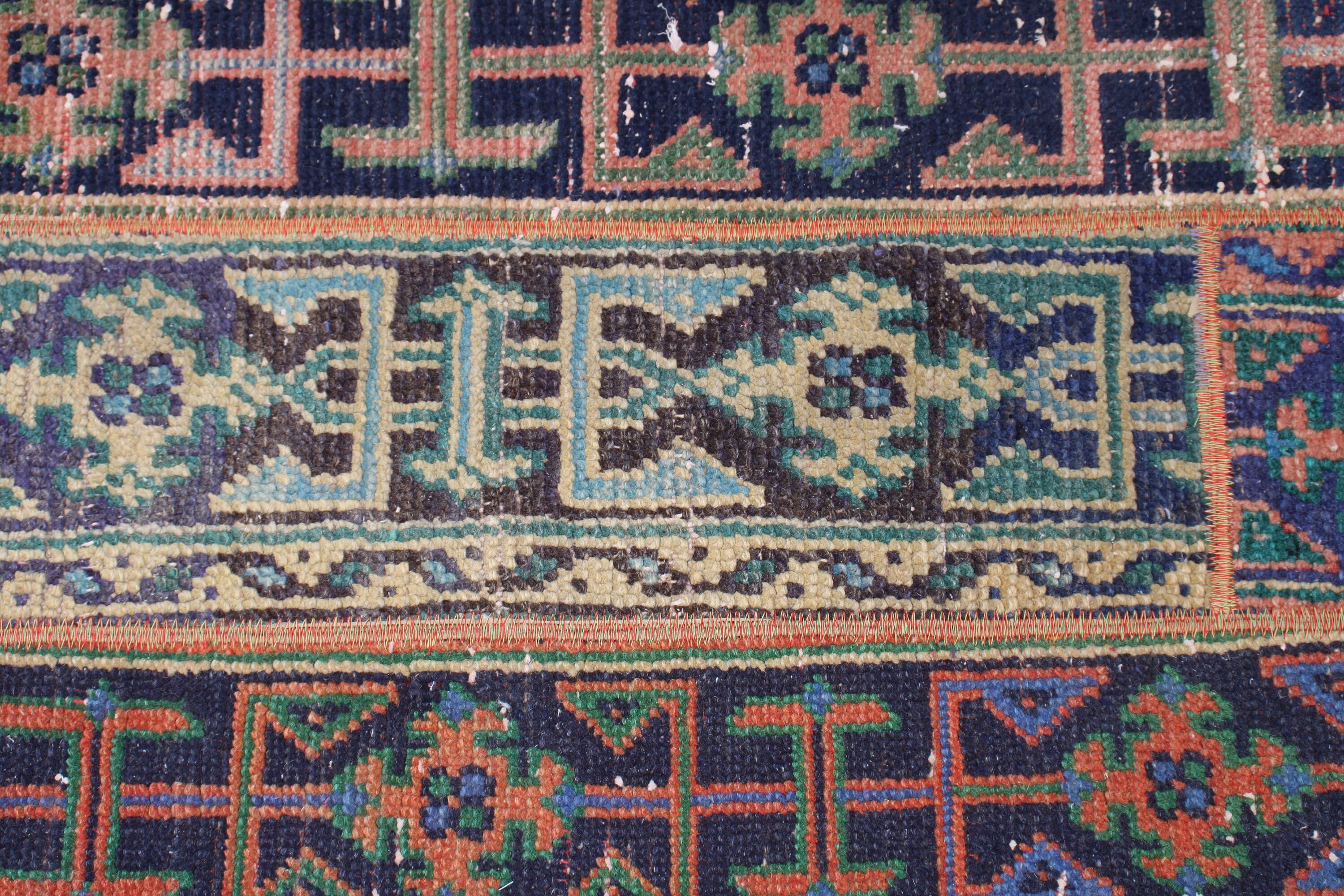 Türk Halıları, Çocuk Halısı, Mavi Soğuk Halı, Yatak Odası Halıları, Ev Dekorasyonu Halısı, 2x3,8 ft Küçük Halı, Banyo Halısı, Sanat Halısı, Vintage Halı, Oushak Halısı