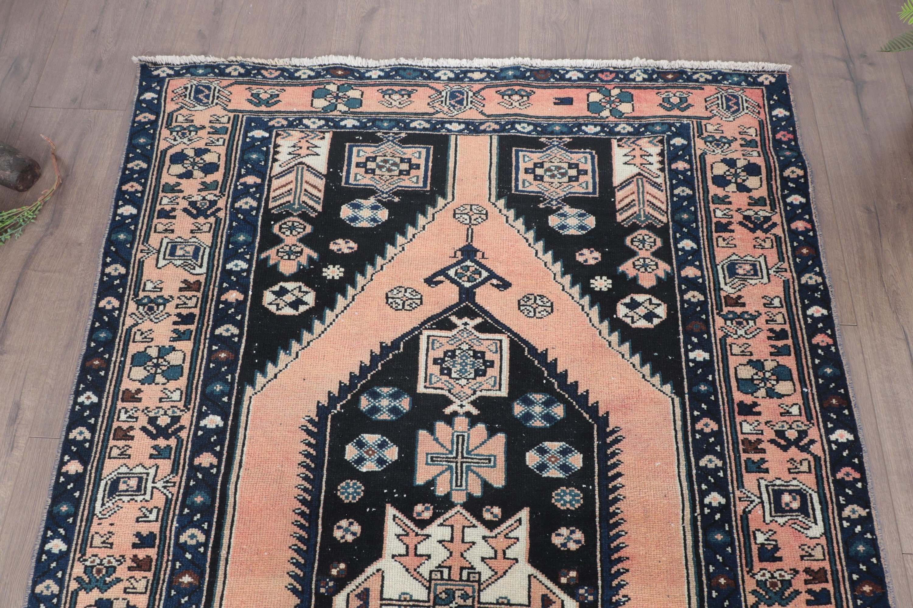 El Dokuma Halı, Çocuk Halısı, Ofis Halısı, Vintage Alan Halıları, Vintage Halı, Yün Halılar, 4x6,5 ft Alan Halıları, Türk Halıları, Turuncu Fas Halısı