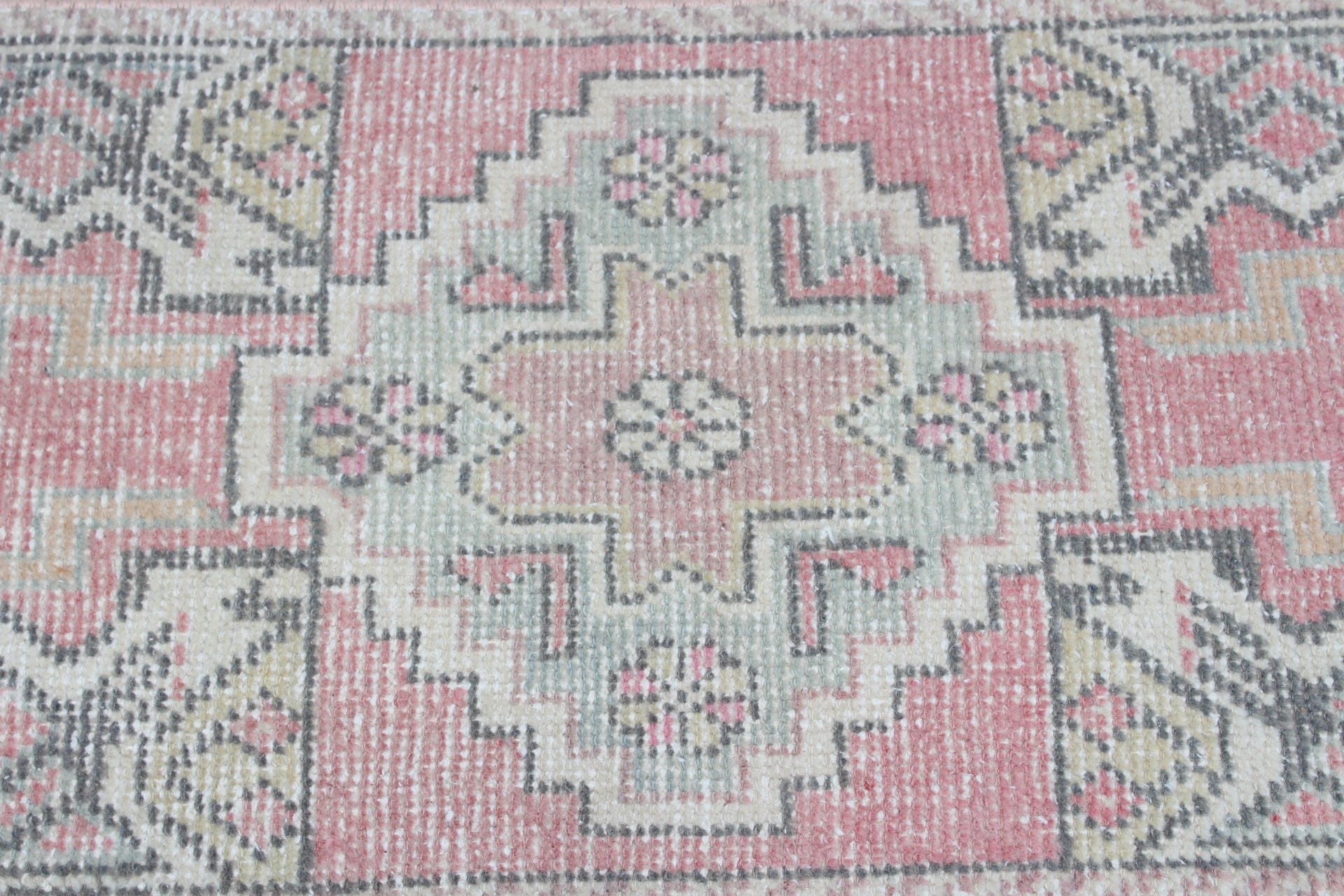 1.5x2.9 ft Küçük Halı, Duvara Asılı Halılar, Bej Fas Halısı, Vintage Halı, Havalı Halı, Oushak Halıları, Mutfak Halısı, Türk Halısı, Parlak Halılar