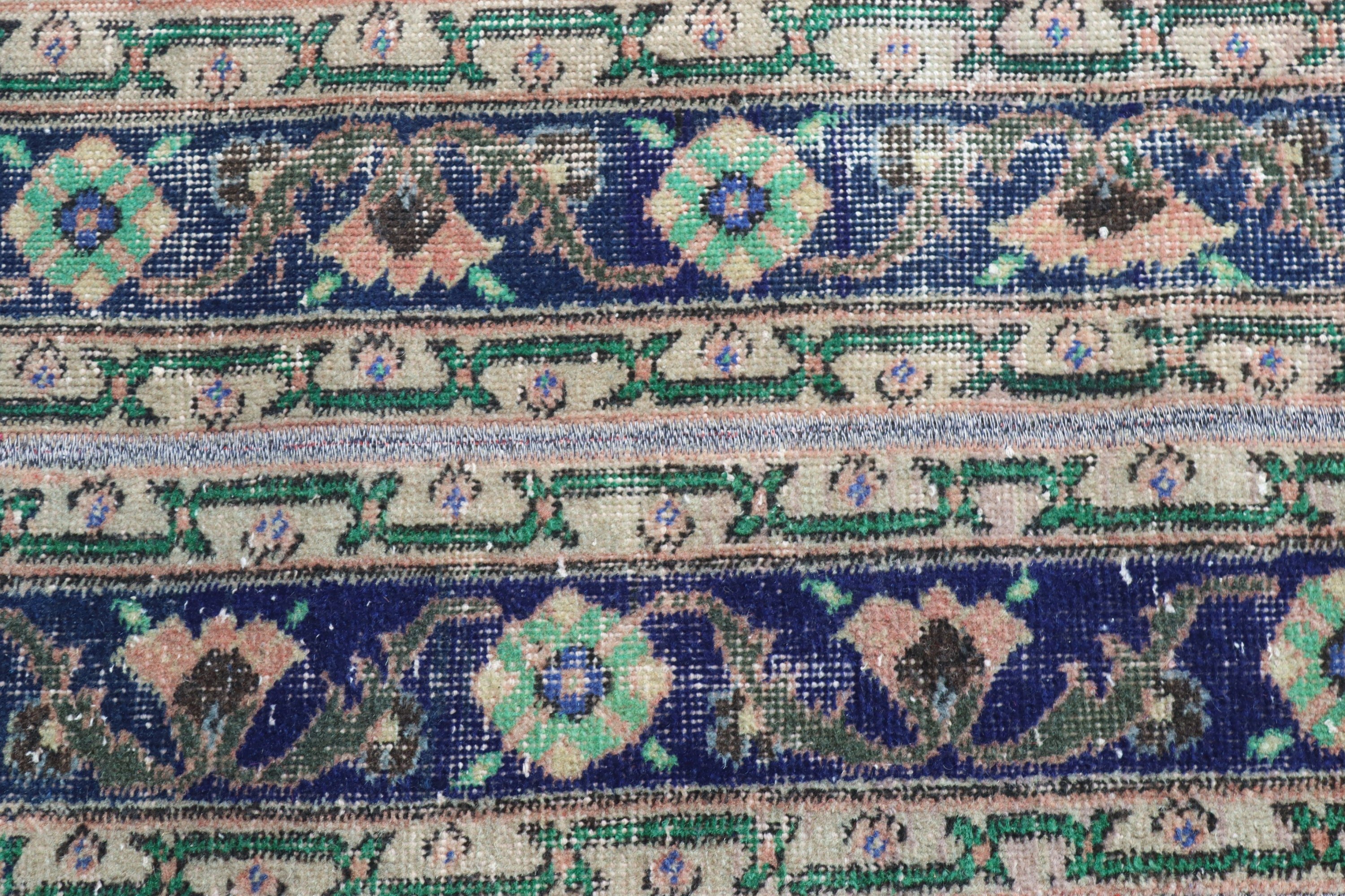 Türk Halısı, 1.4x11.3 ft Yolluk Halısı, Merdiven Halısı, Anadolu Halıları, Vintage Halı, Mavi Antika Halılar, Dış Mekan Halısı, Mutfak Halıları, Düz Dokuma Halı