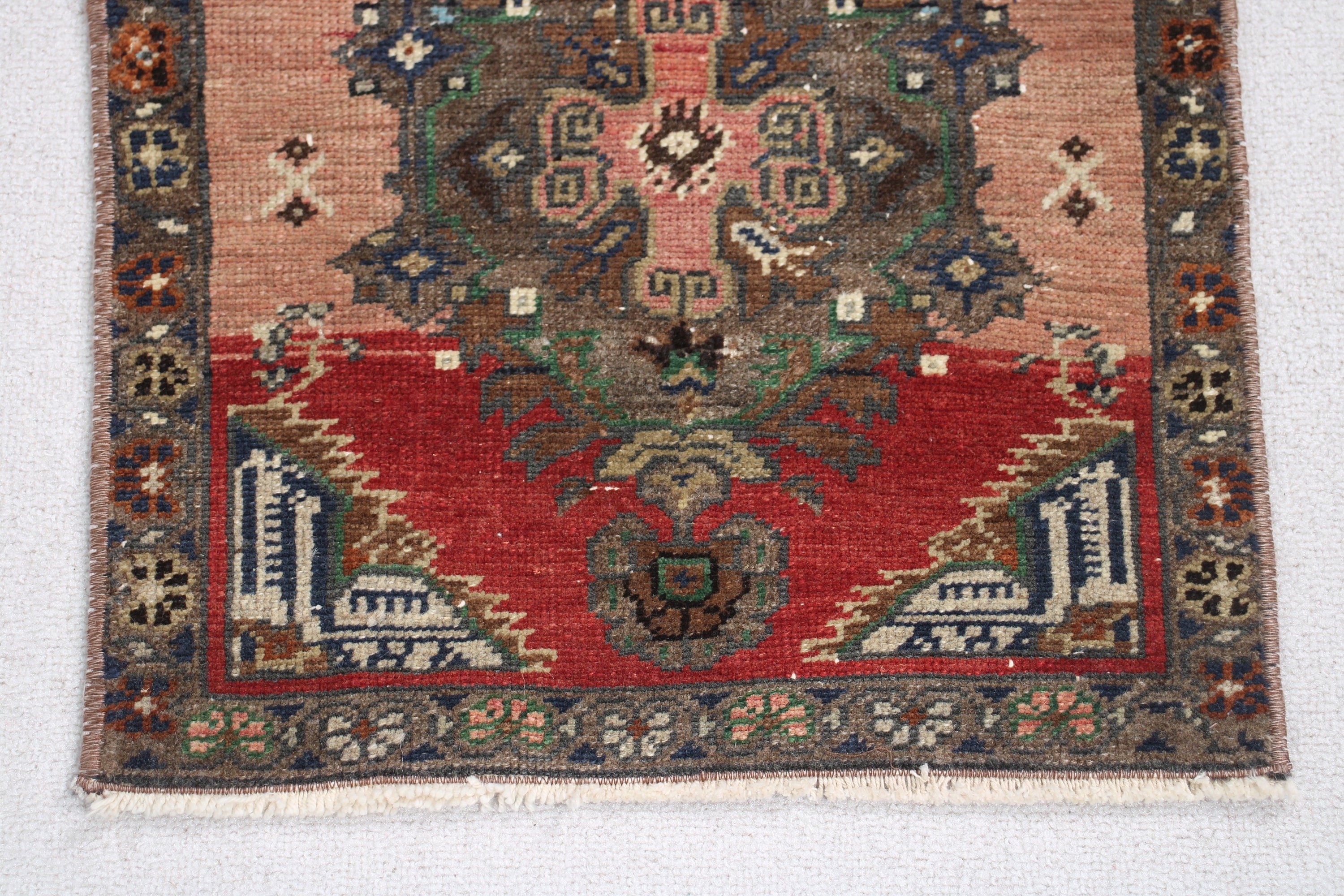 Boho Halı, Araba Paspas Halısı, Dekoratif Halı, Turuncu Oryantal Halılar, 1,5x3 ft Küçük Halılar, Banyo Halıları, Vintage Halılar, Türk Halıları, Anadolu Halıları