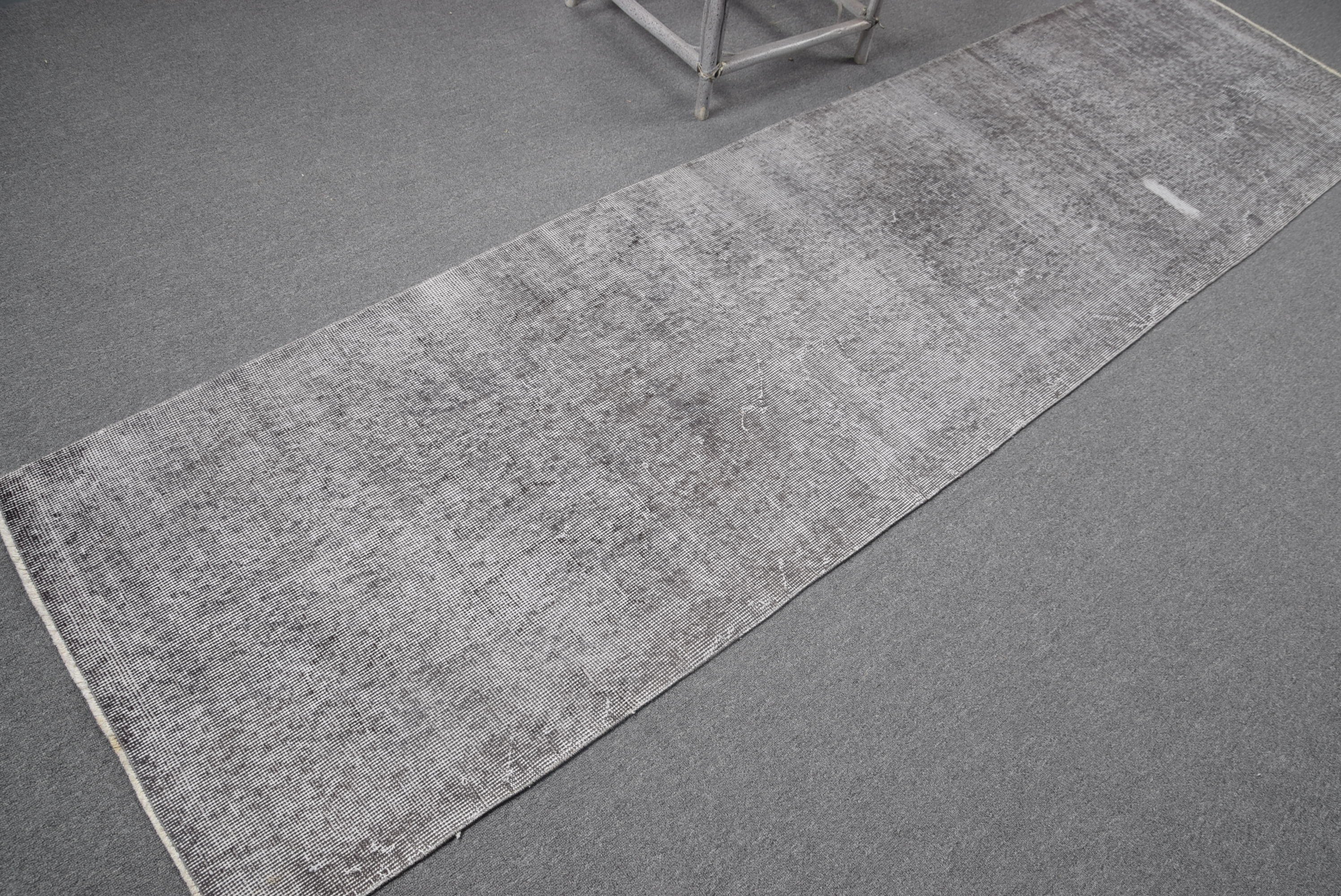 Nomadic Rug, Hallway Rug, Corridor Rugs, Floor Rugs, Turkish Rug, Home Decor Rug, Gray  2.6x10.1 ft Runner Rug, Vintage Rug