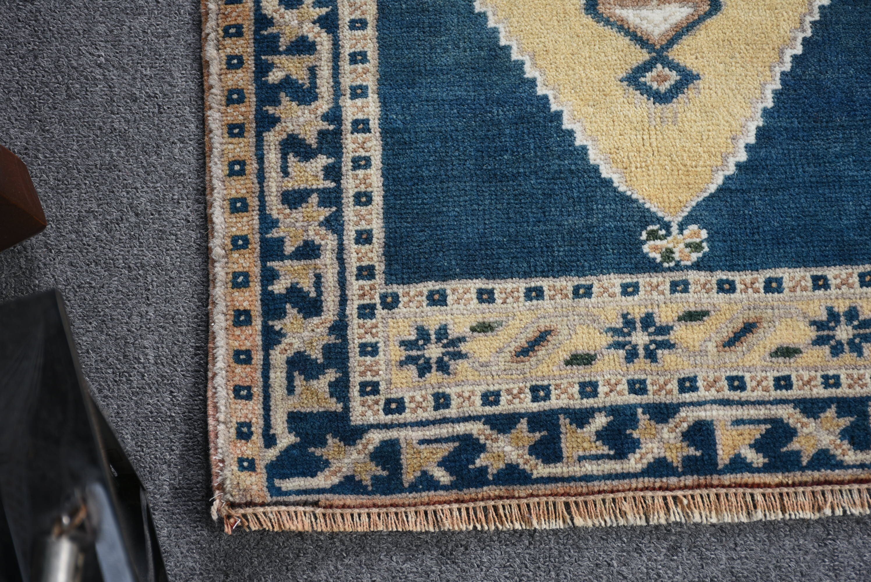 1.6x3 ft Small Rugs, Turkish Rug, Vintage Rug, Bathroom Rug, Rugs for Bath, Bedroom Rugs, Moroccan Rugs, Kitchen Rug, Blue Moroccan Rugs