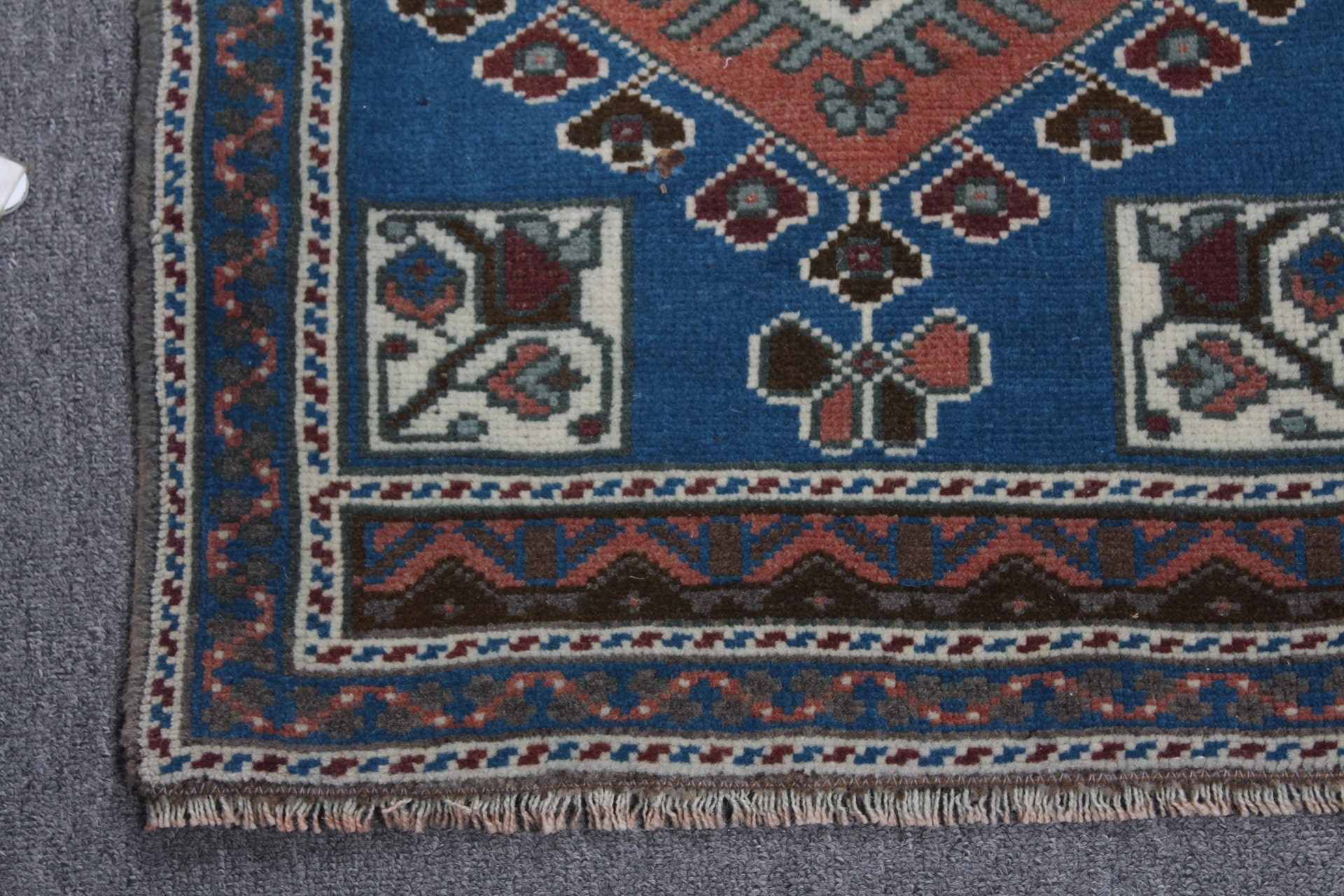 Vintage Rug, Car Mat Rugs, Kitchen Rug, 1.7x3.1 ft Small Rugs, Moroccan Rugs, Boho Rug, Blue Oriental Rug, Turkish Rugs, Antique Rug