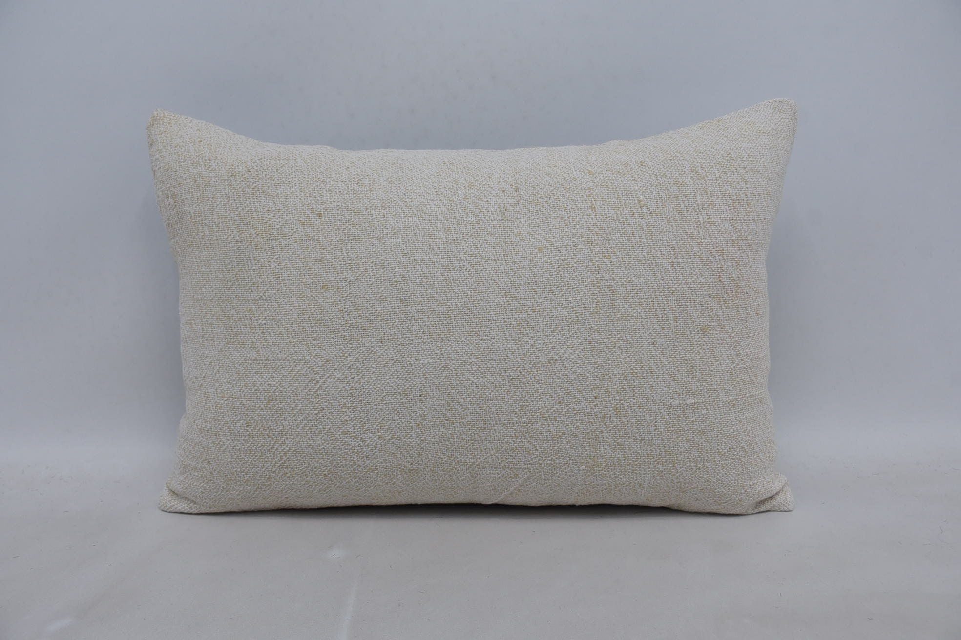 Turkish Kilim Pillow, Bed Pillow, 16"x24" White Pillow Sham, Kilim Pillow Cover, Vintage Pillow, Handmade Throw Cushion Cover