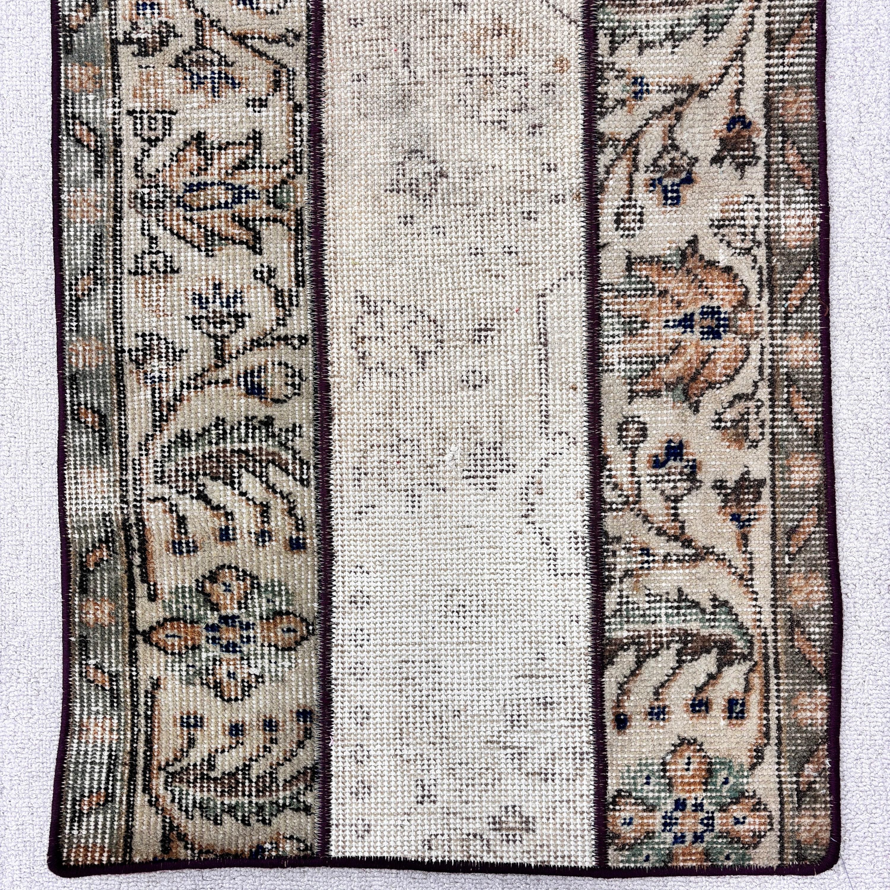 Wall Hanging Rugs, Handwoven Rugs, Turkish Rug, Bedroom Rugs, Beige Flatweave Rug, 1.6x4.2 ft Small Rug, Antique Rugs, Vintage Rug