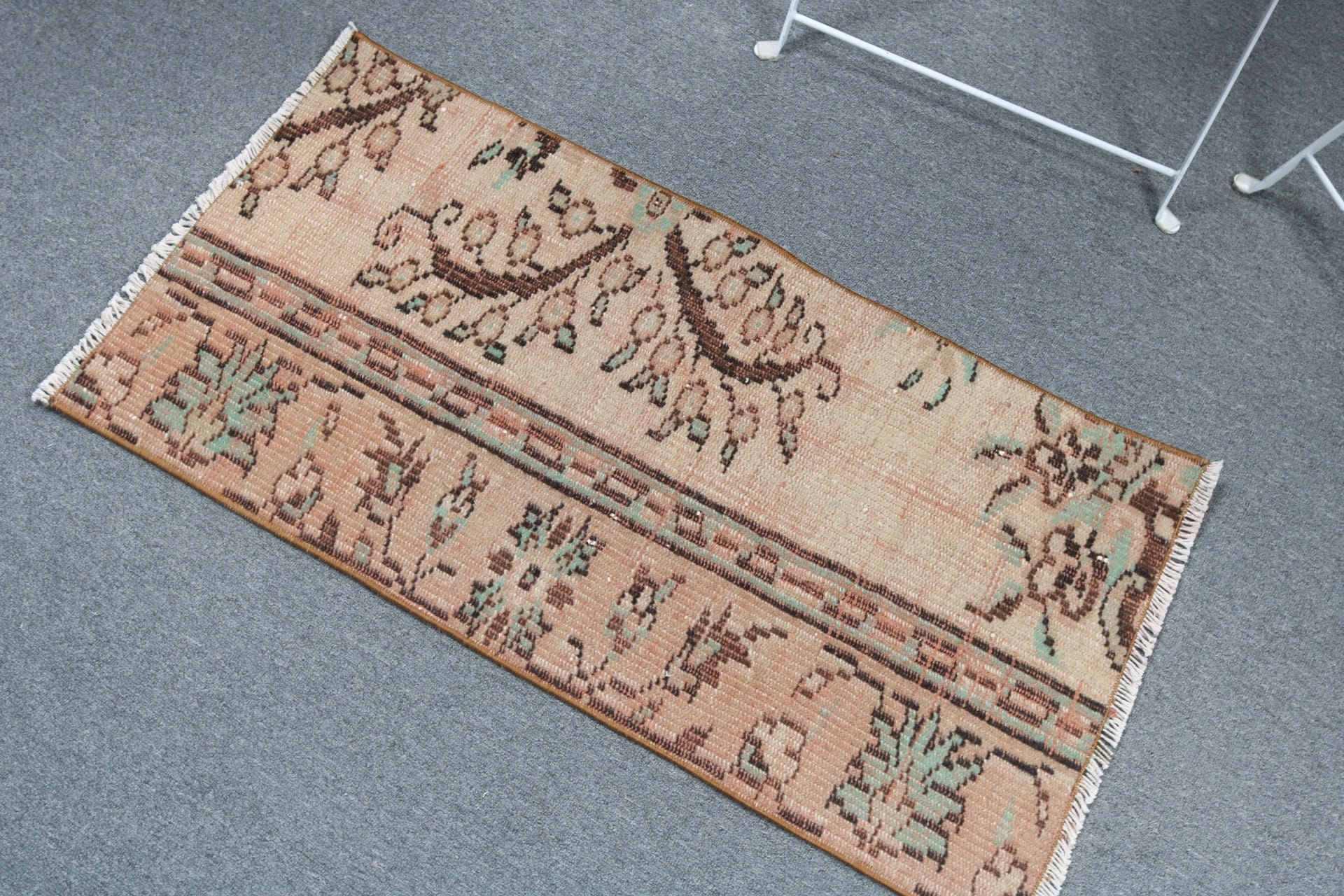 Bedroom Rug, Antique Rug, Brown Oriental Rug, Turkish Rugs, Vintage Decor Rugs, 1.6x3.2 ft Small Rug, Vintage Rugs, Wool Rugs, Nursery Rug