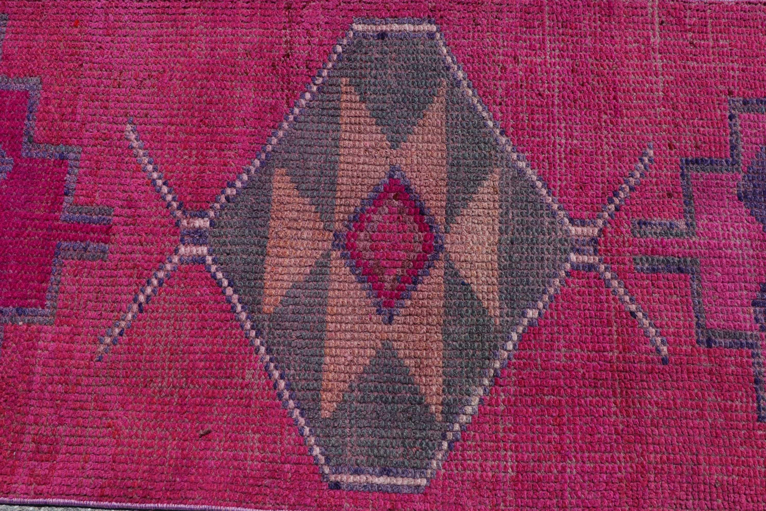 Moroccan Rug, Pink  2.6x8.9 ft Runner Rug, Bedroom Rug, Vintage Rug, Stair Rugs, Rugs for Kitchen, Turkish Rug, Hallway Rug