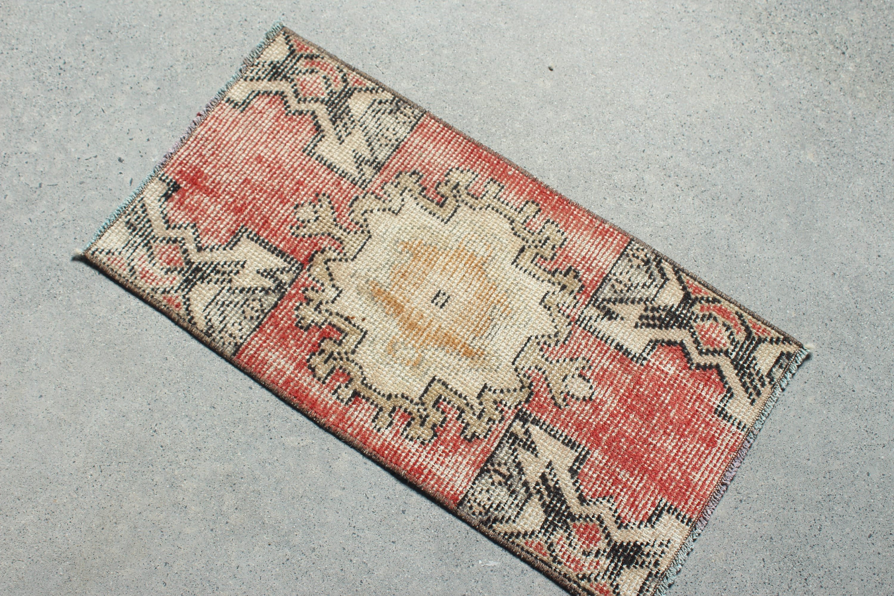 Small Area Rug Rugs, 1.3x2.4 ft Small Rug, Red Cool Rug, Vintage Rug, Bedroom Rug, Kitchen Rug, Turkish Rug, Home Decor Rug, Car Mat Rugs