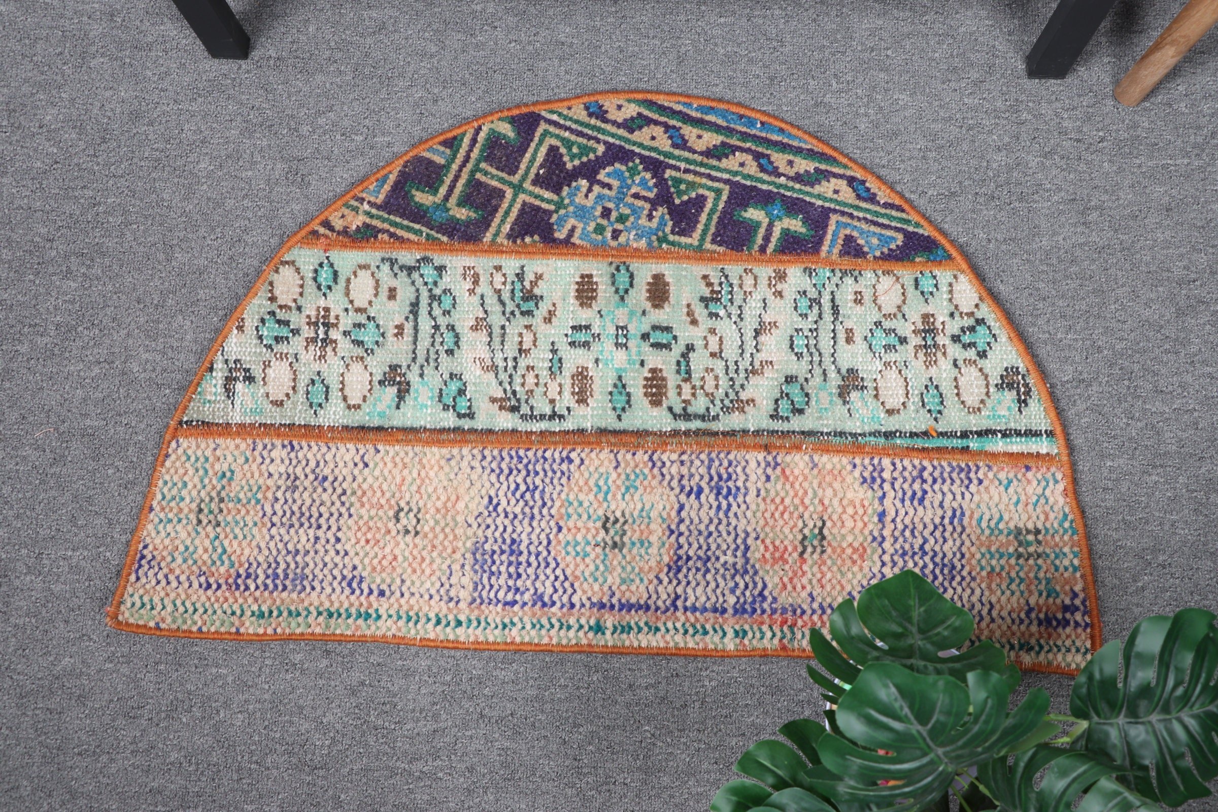 Turkish Rug, Kitchen Rug, Green  2.5x1.5 ft Small Rug, Bathroom Rugs, Vintage Rugs, Moroccan Rugs, Nomadic Rug