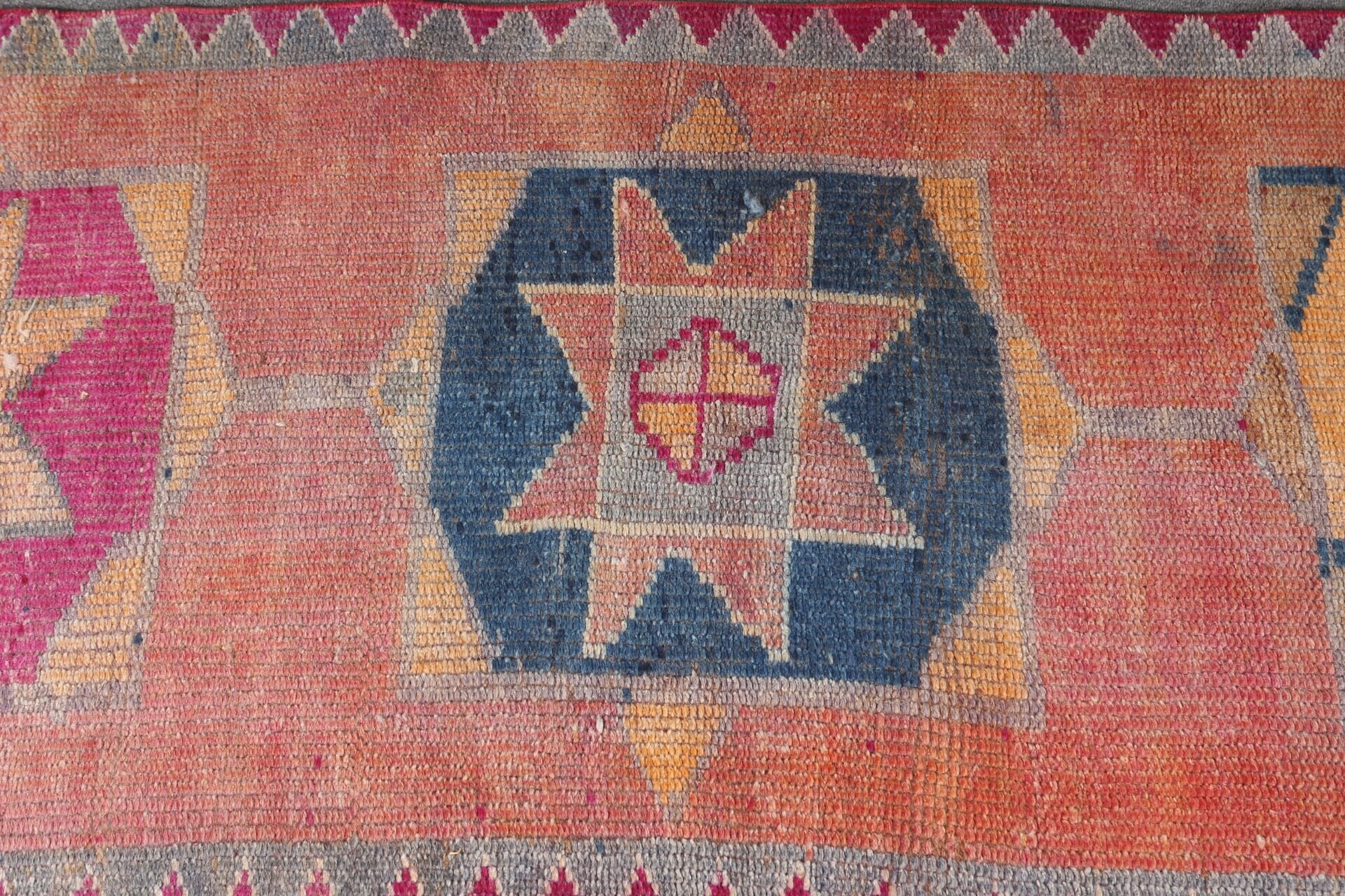 Oriental Rugs, Kitchen Rugs, Pink Home Decor Rug, Turkish Rugs, Moroccan Rug, Eclectic Rugs, Vintage Rug, Hallway Rug, 2.6x11 ft Runner Rug