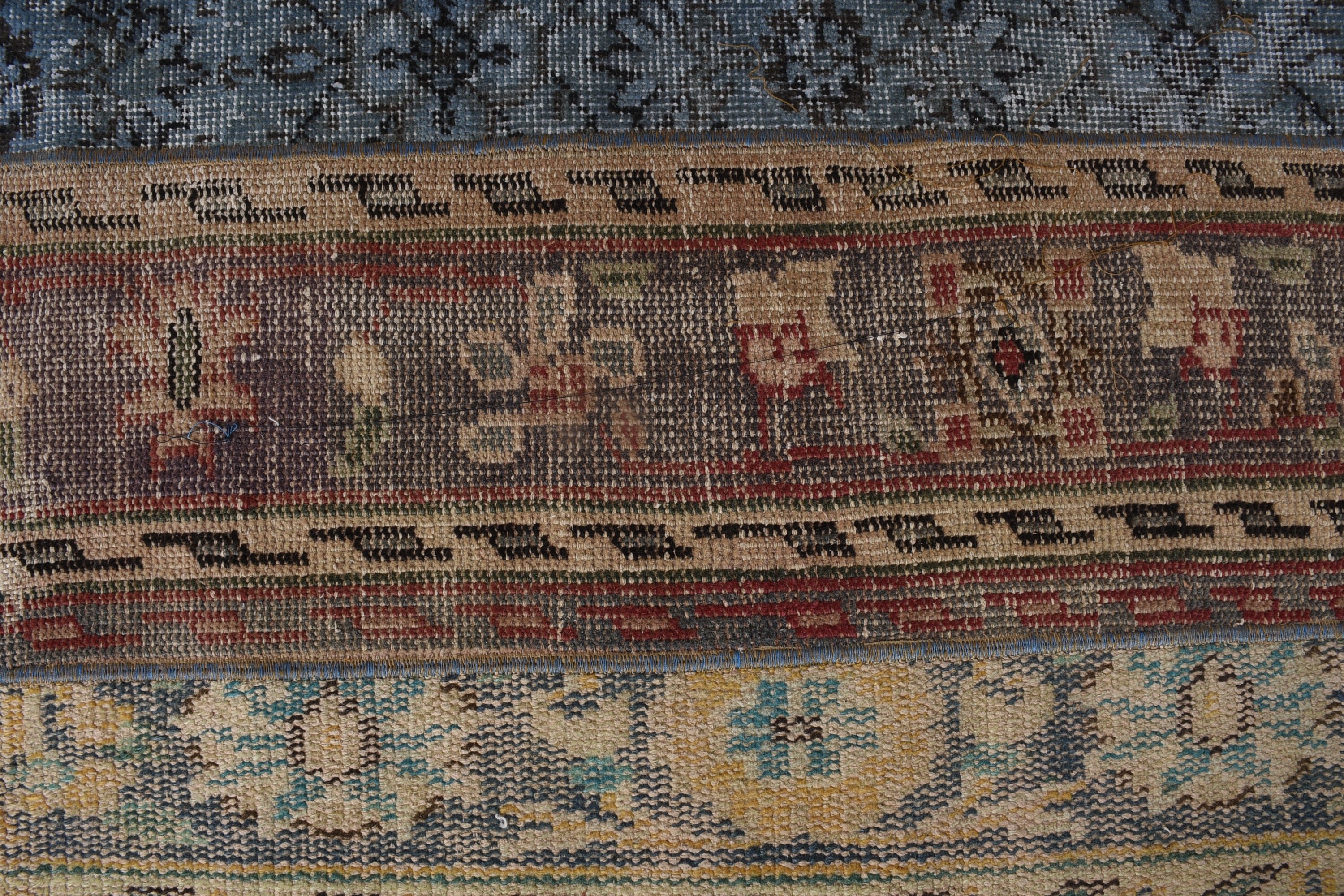 Bath Rug, 1.9x3.7 ft Small Rug, Vintage Rug, Nursery Rugs, Home Decor Rugs, Moroccan Rug, Turkish Rug, Rugs for Kitchen, Blue Oushak Rug