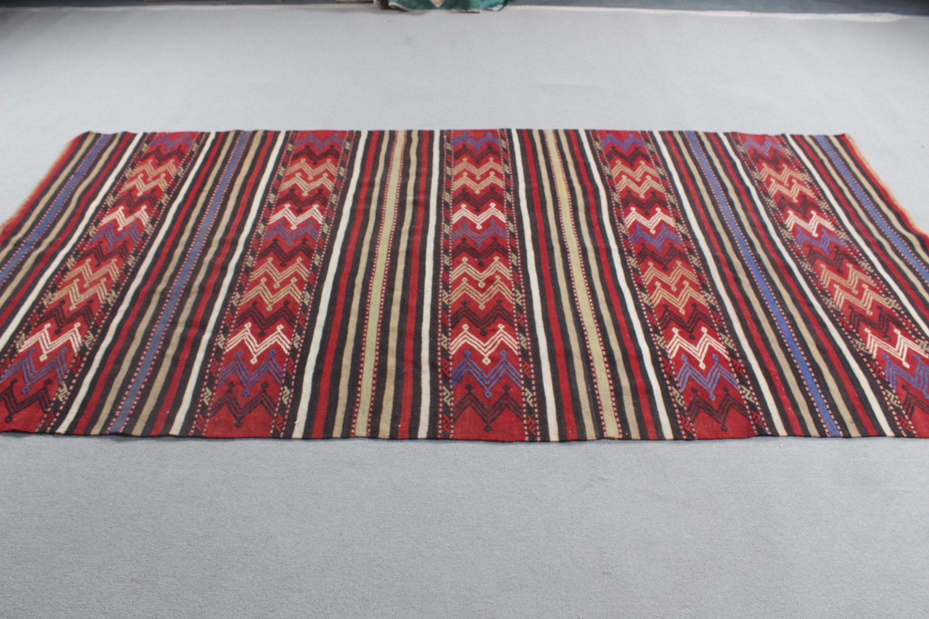 Siyah Açıklama Halısı, Yer Halısı, Yatak Odası Halıları, Türk Halıları, Büyük Boho Halıları, Vintage Halılar, 4.9x9.4 ft Büyük Halı, Büyük Vintage Halı, Kilim