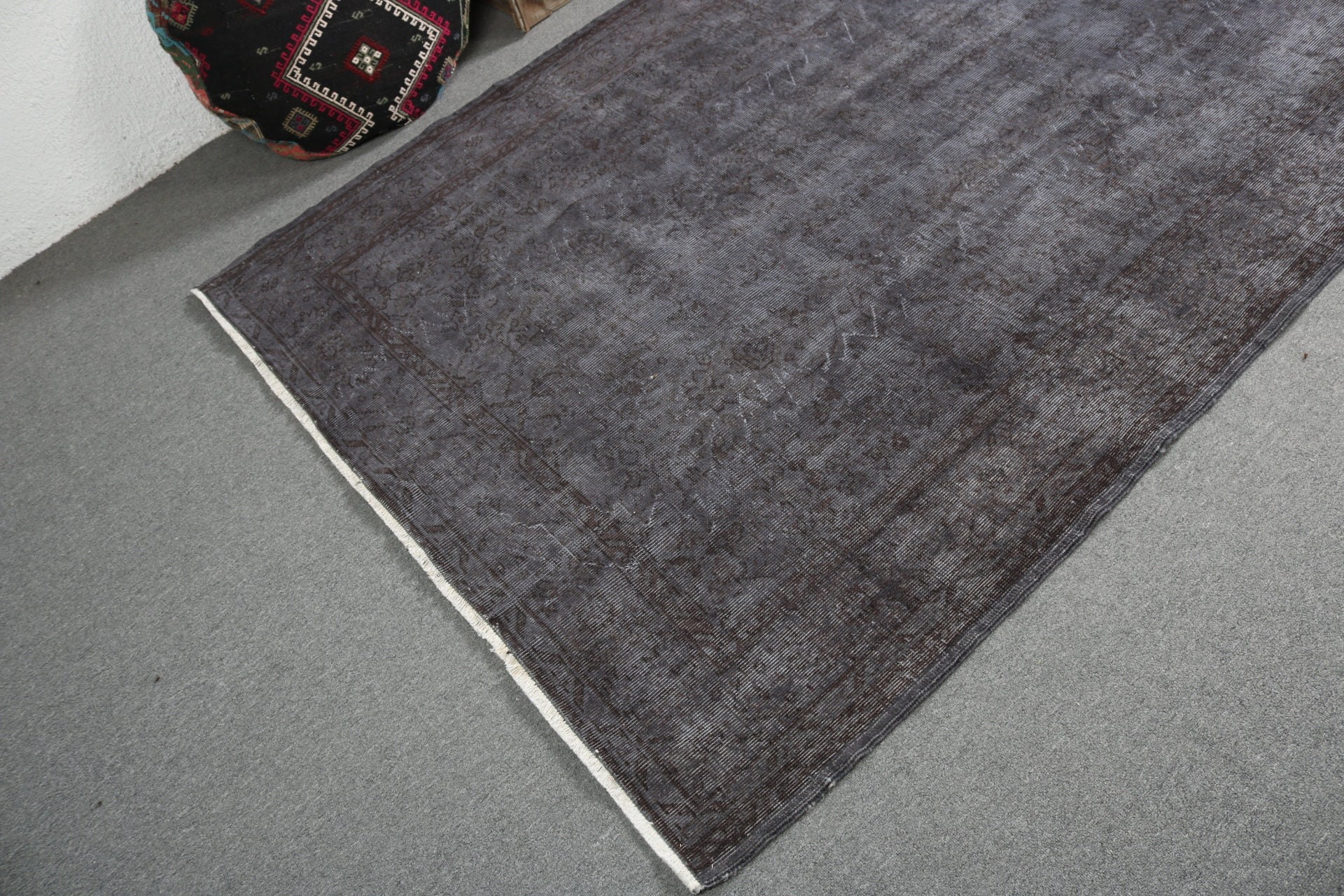 Gray  5.3x9.1 ft Large Rugs, Floor Rugs, Turkish Rugs, Bedroom Rug, Luxury Rugs, Cool Rugs, Large Oushak Rugs, Vintage Rug