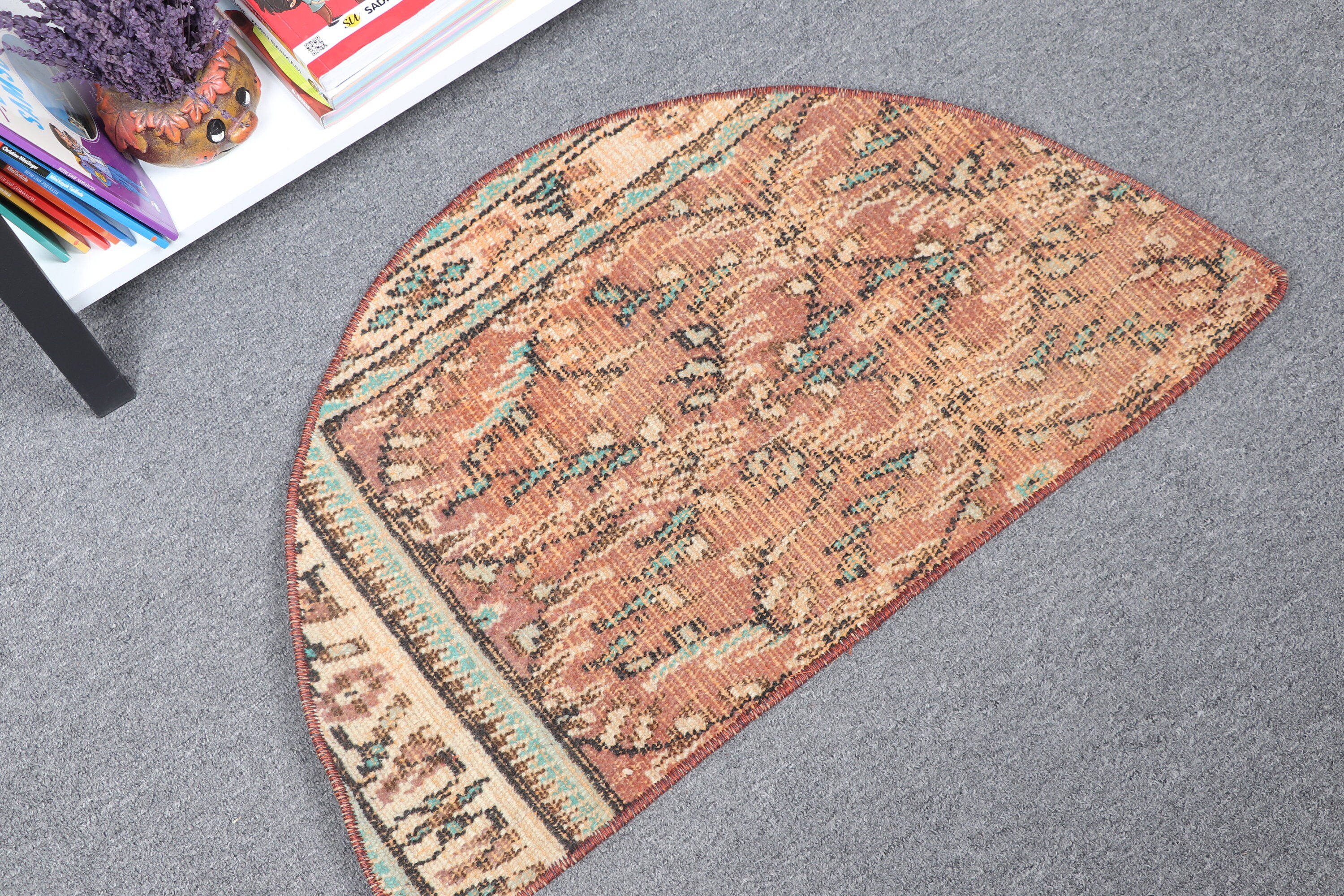 Brown Antique Rug, Muted Rug, Bedroom Rug, Anatolian Rug, Home Decor Rug, Wall Hanging Rug, 2.5x1.5 ft Small Rugs, Turkish Rug, Vintage Rug