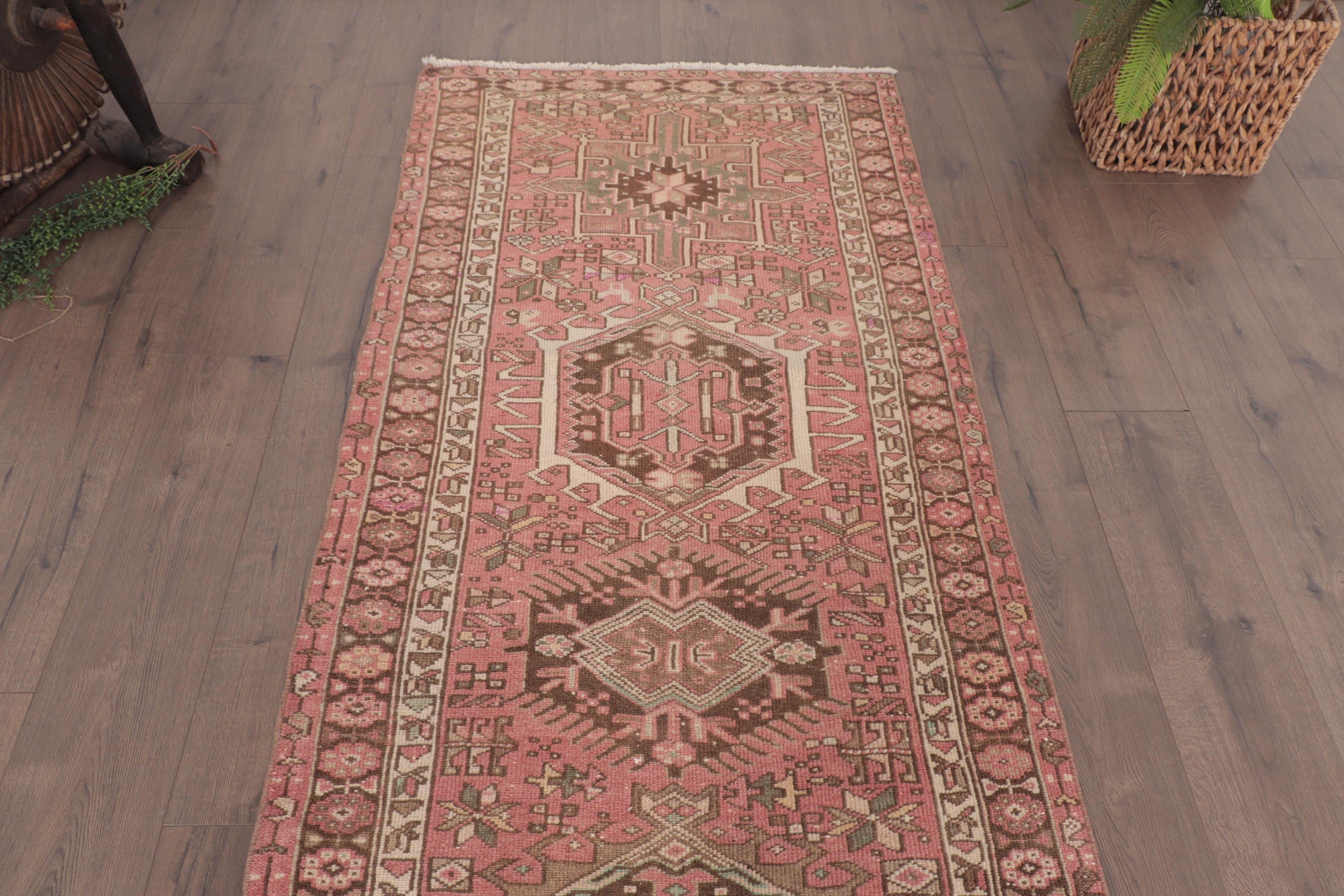 Türk Halıları, El Dokuma Halı, 3x13,5 ft Yolluk Halı, Vintage Halı, Pembe Fas Halısı, Nötr Halılar, Beni Ourain Koşucu Halıları, Merdiven Halıları