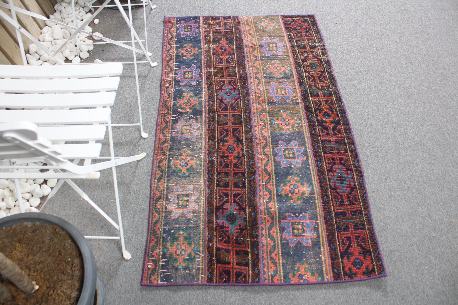 Araba Paspası Halıları, Türk Halıları, Banyo Halısı, Mavi Antika Halılar, Antika Halı, Vintage Halı, 2,7x4,8 ft Küçük Halılar, Yurt Halıları