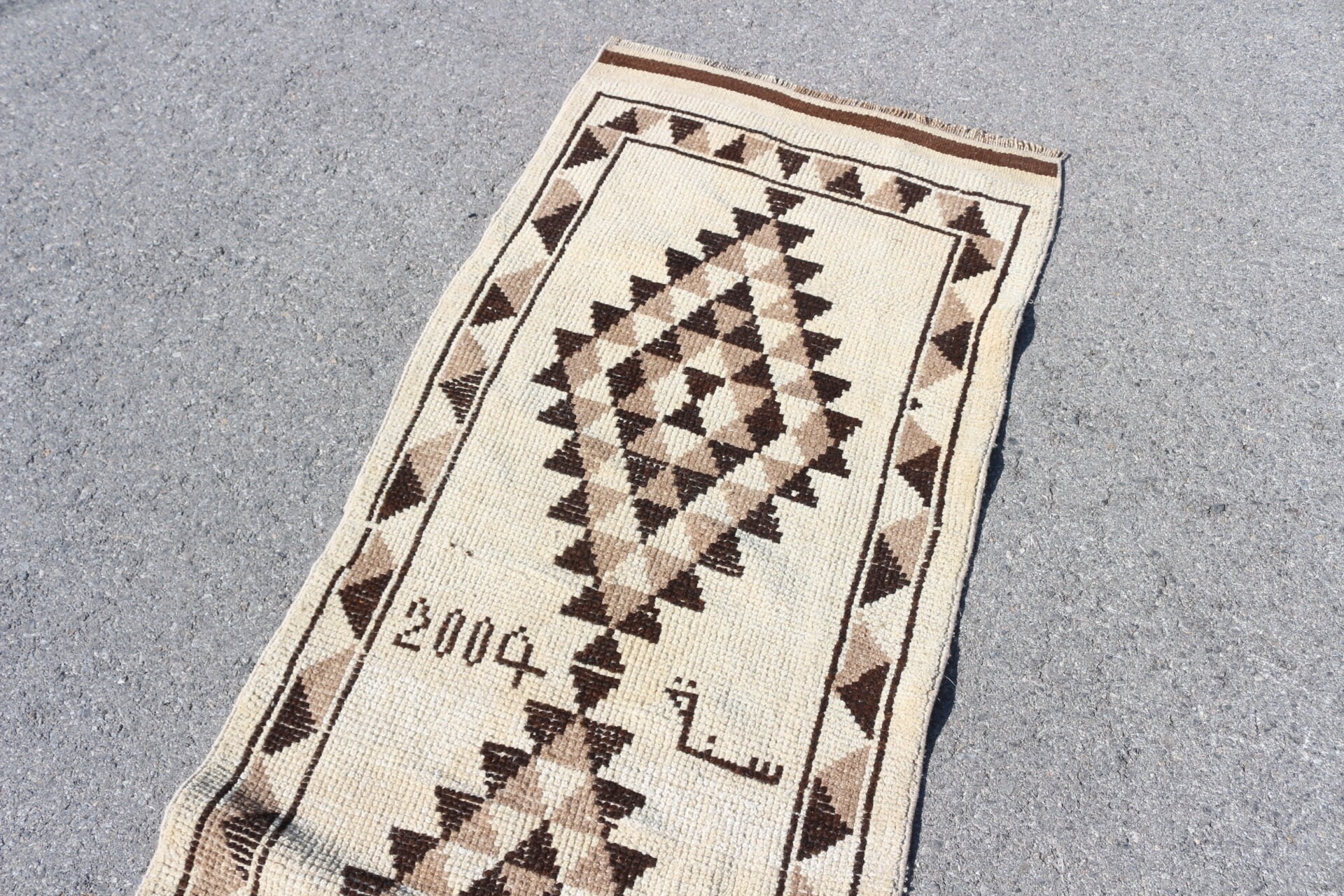 Bedroom Rugs, Stair Rugs, Floor Rugs, 2.6x11.6 ft Runner Rug, Vintage Rug, Beige Home Decor Rugs, Corridor Rug, Turkish Rug, Natural Rug